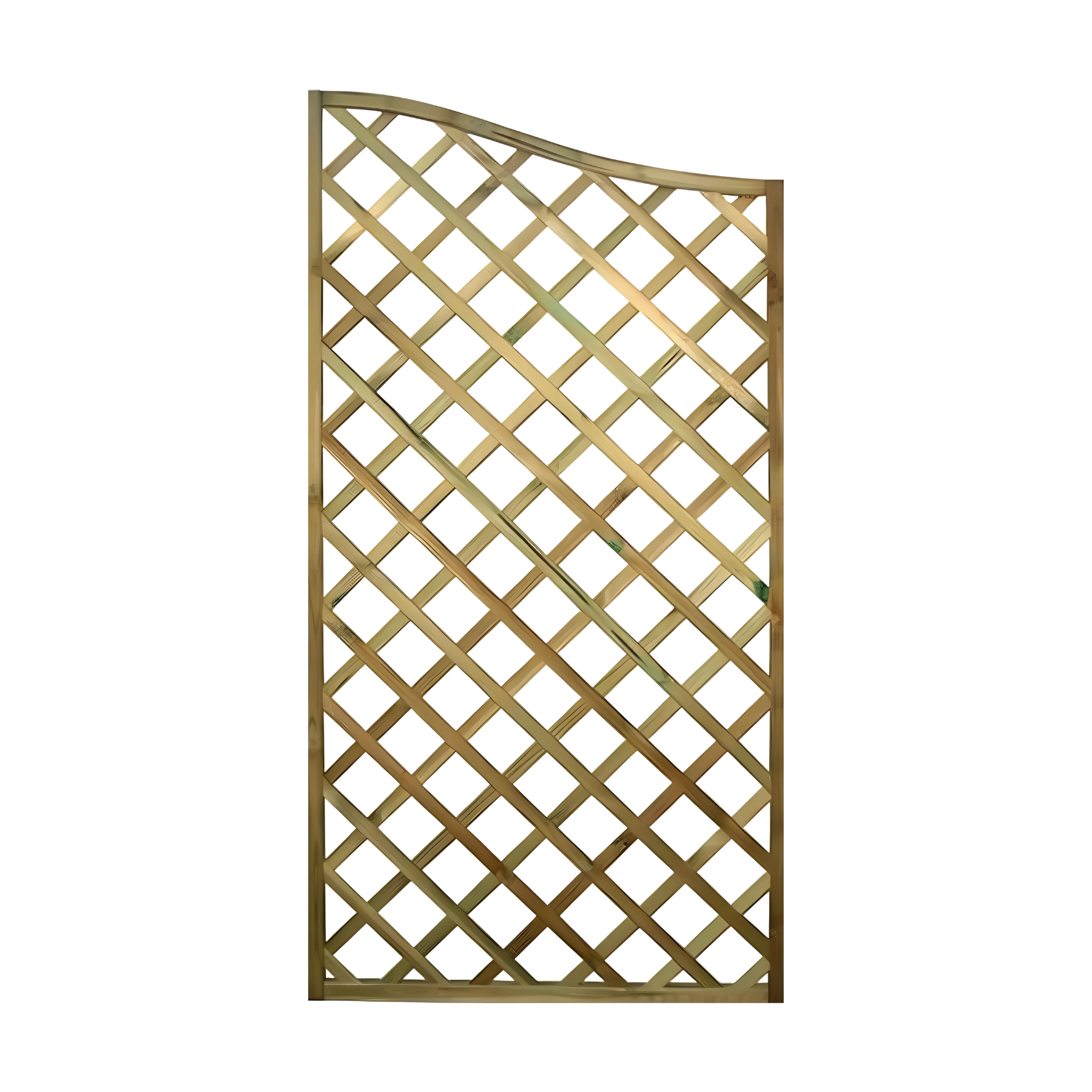 Pannello grigliato "Onda" in legno impregnato da giardino