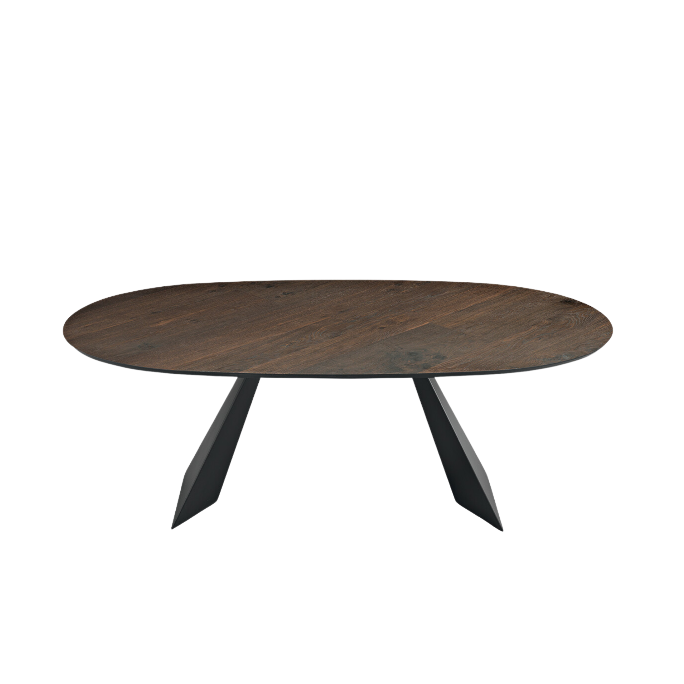 Tavolo fisso moderno da pranzo "Nargy" con base in metallo e piano in rovere cm 210x109 75h