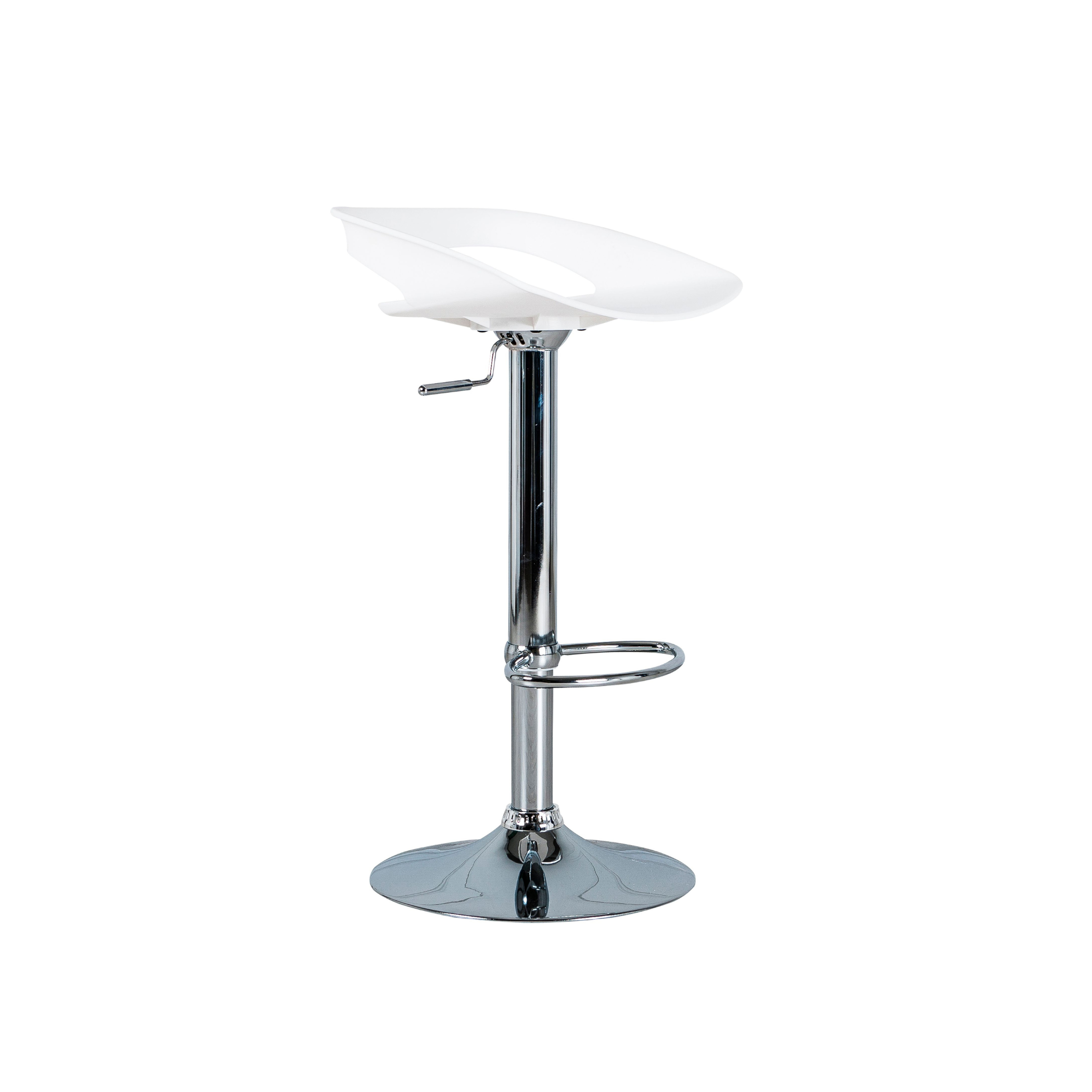Set di sgabelli alti "Glenda" in polipropilene elevazione a gas poggiapiedi cm 40x40 69h