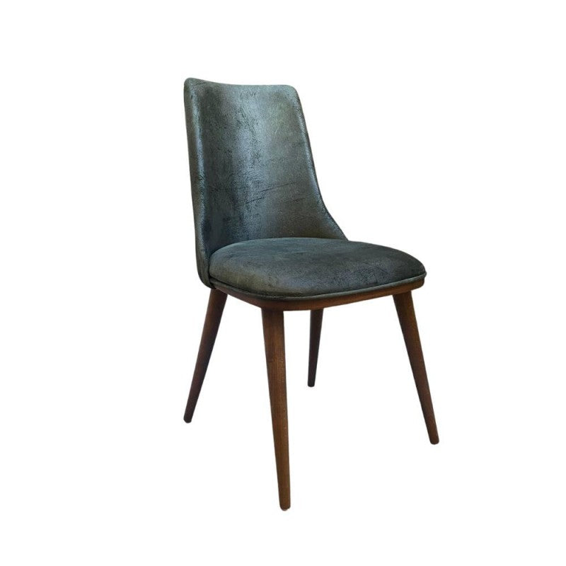 Set di sedie da pranzo "Diana" imbottite in vellutino con gambe in legno cm 50x48 87h