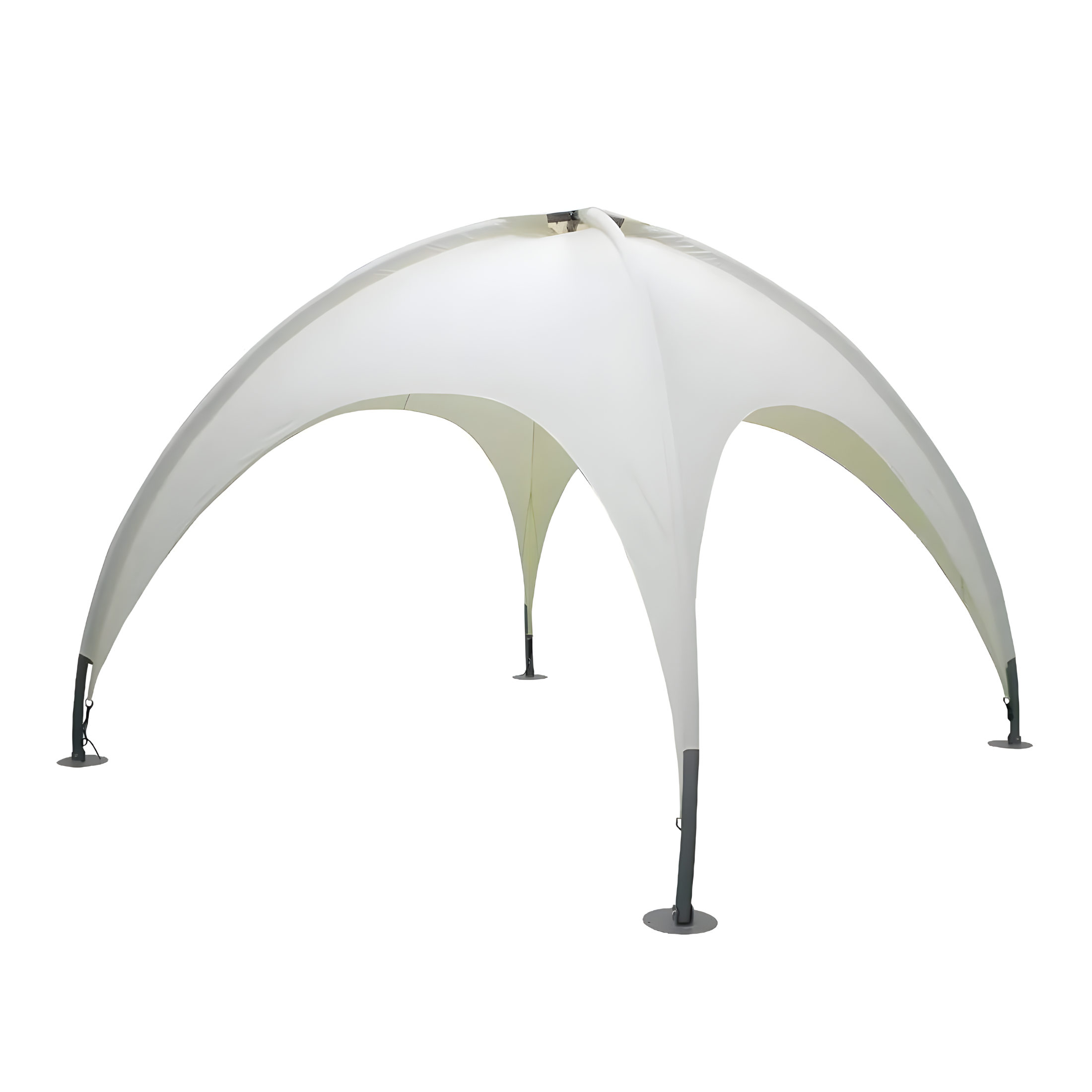 Gazebo de jardin "Igloo" en acier et bâche écru 350x350 cm 275h