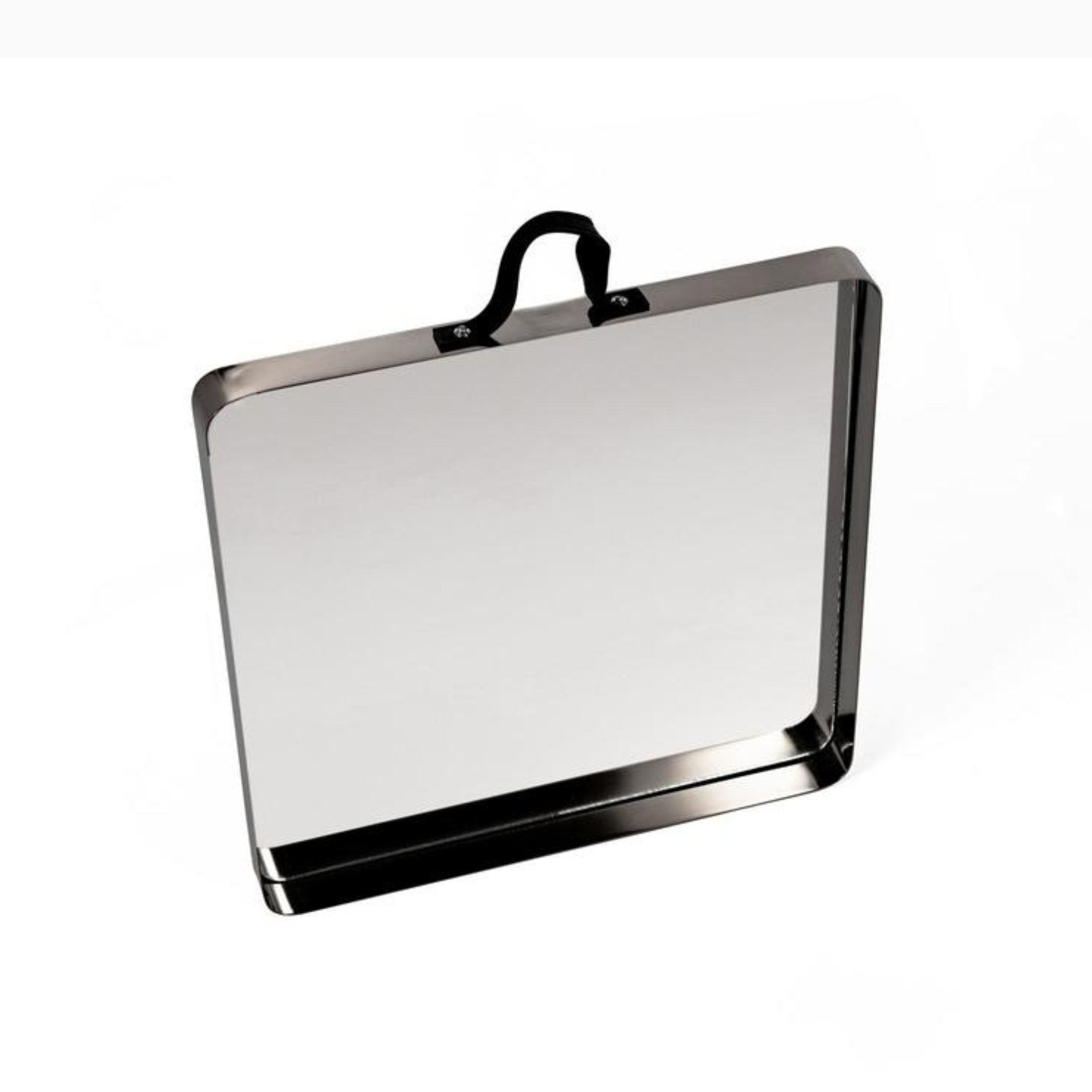 Miroir mural carré "Salt" cadre métal champagne 45x4 cm 55h