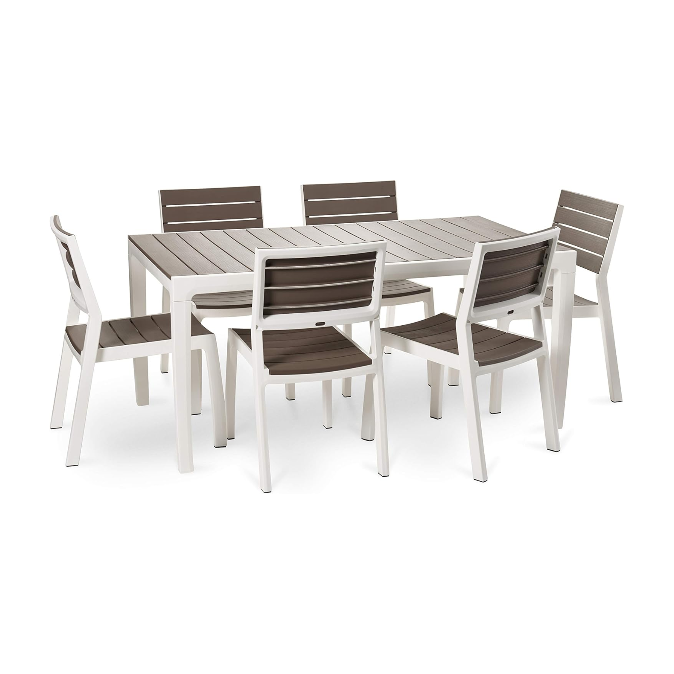 Set di sedie in resina "Harmony" effetto legno da giardino cm 54x58 86h