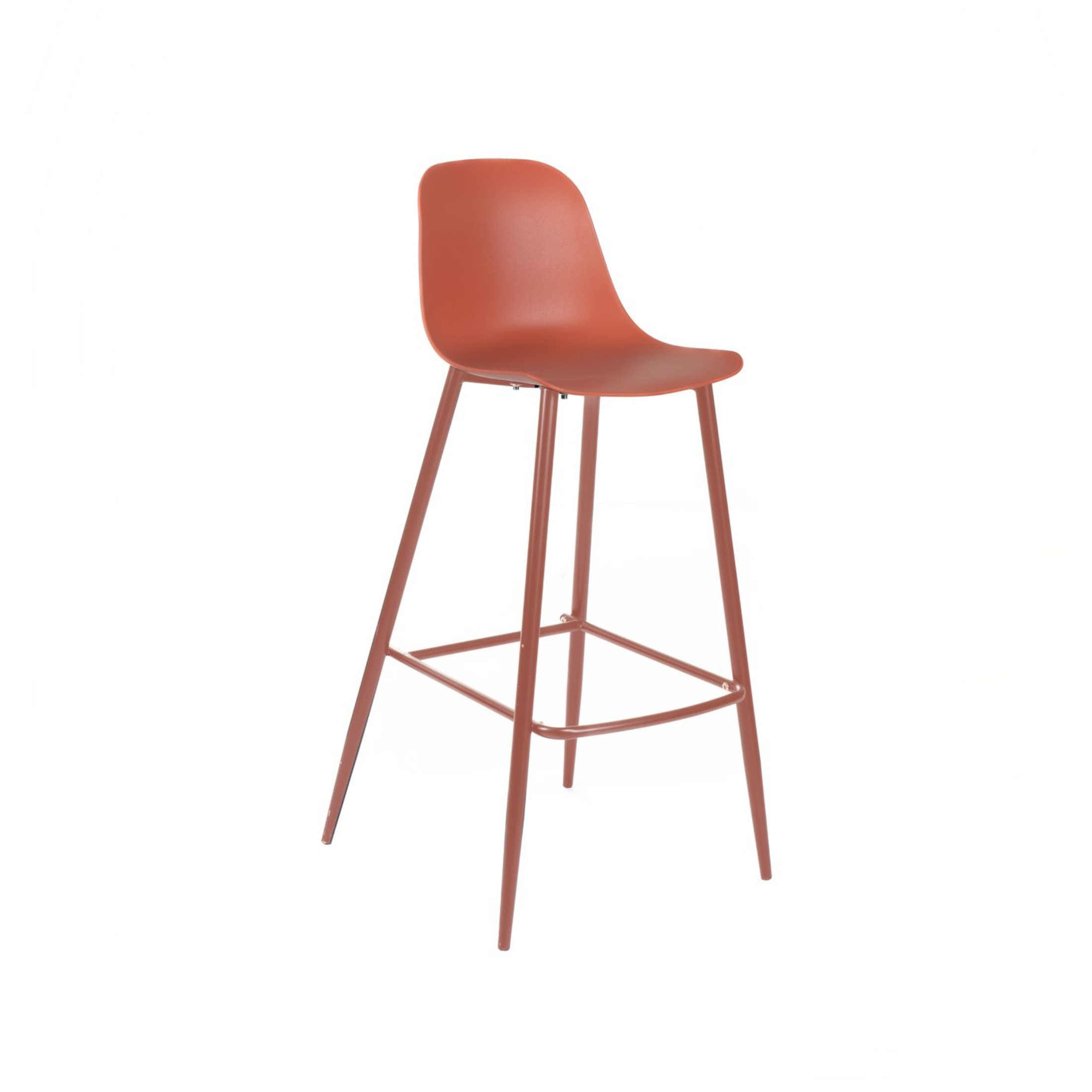 Set di sgabelli alti "Ana" in polipropilene con poggiapiedi cm 47x47,5 91,5h