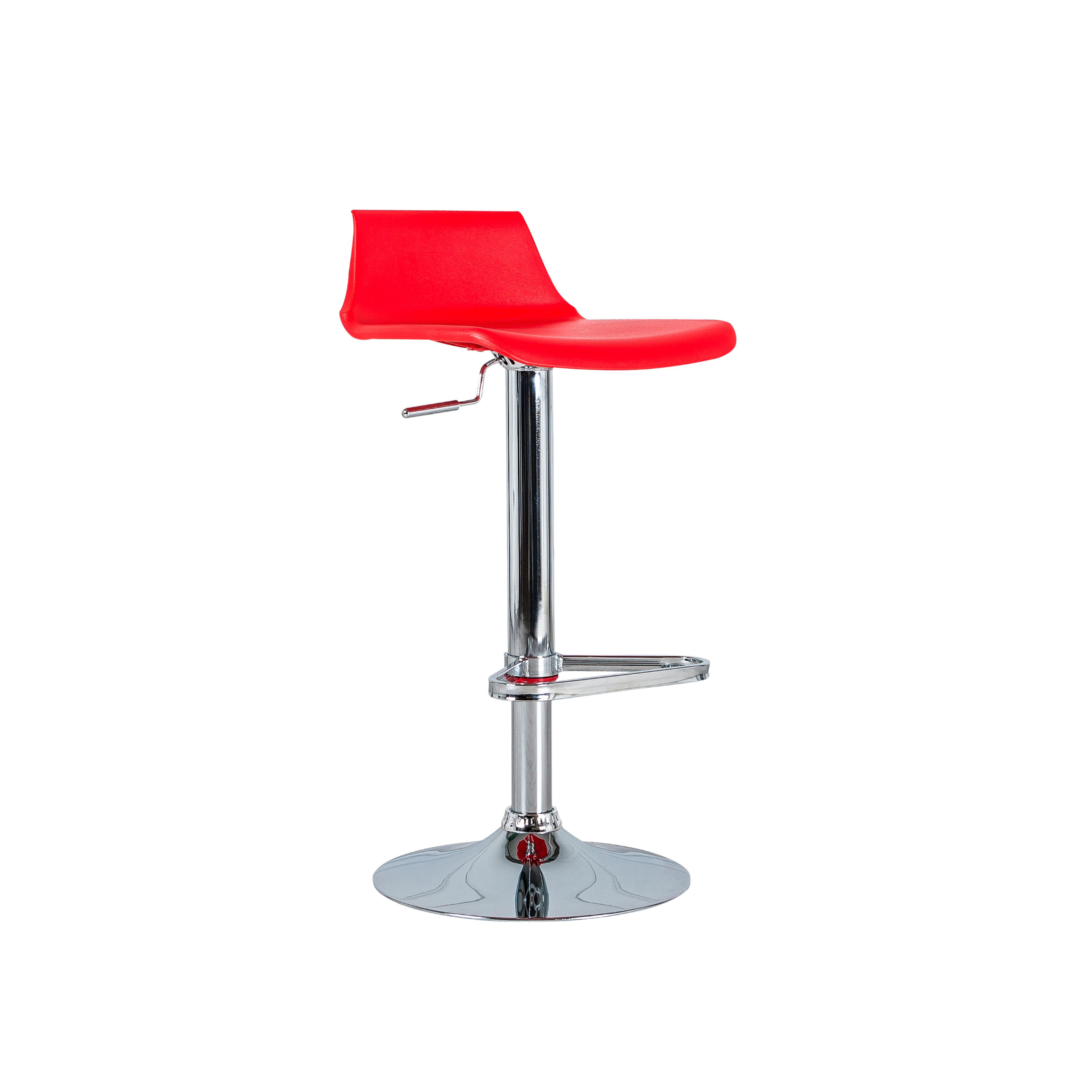 Set di sgabelli alti "Henri" in polipropilene con elevazione a gas e poggiapiedi cm 41x39 72h