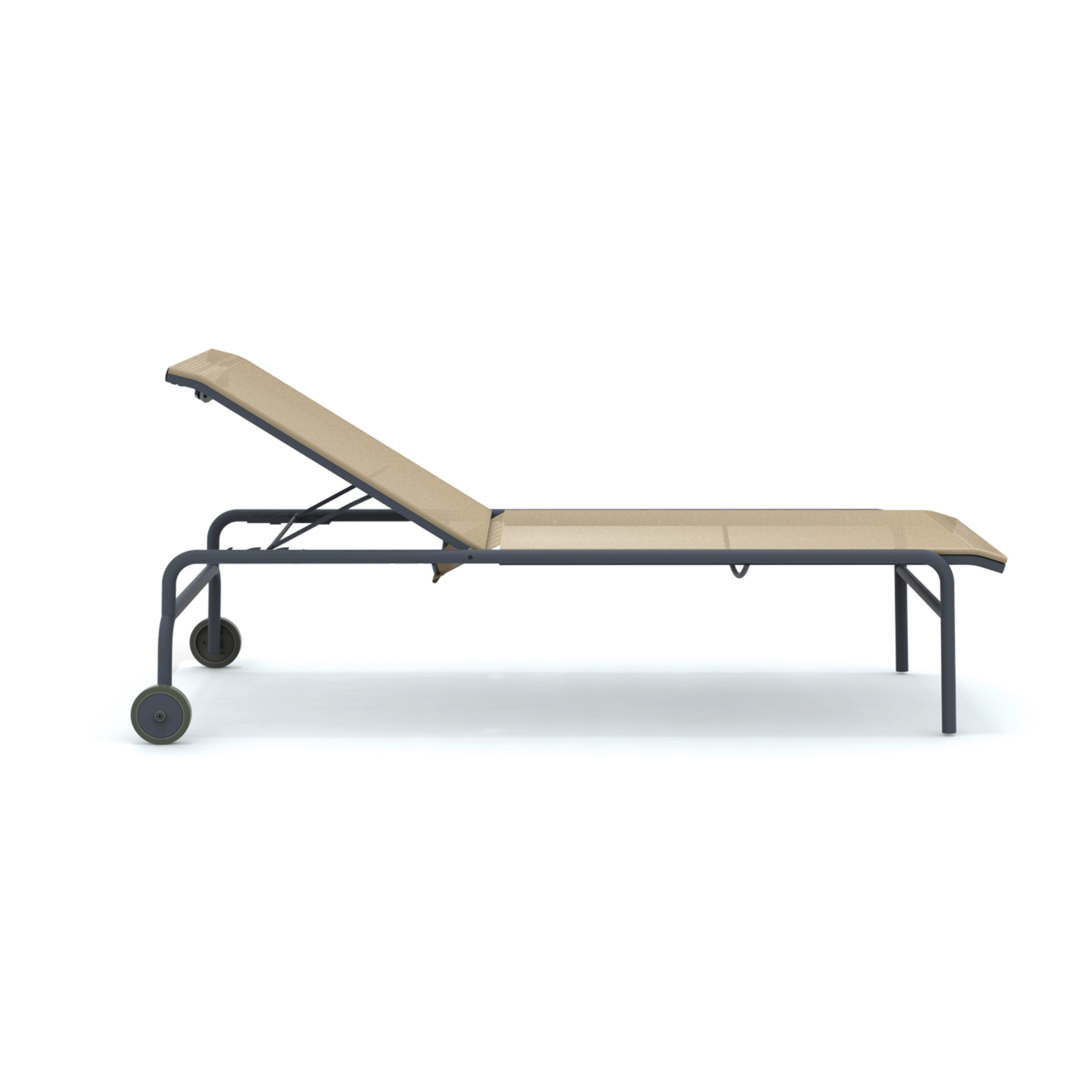 Lettino prendisole in tessuto e alluminio "Miami" da giardino cm 200x80 40h