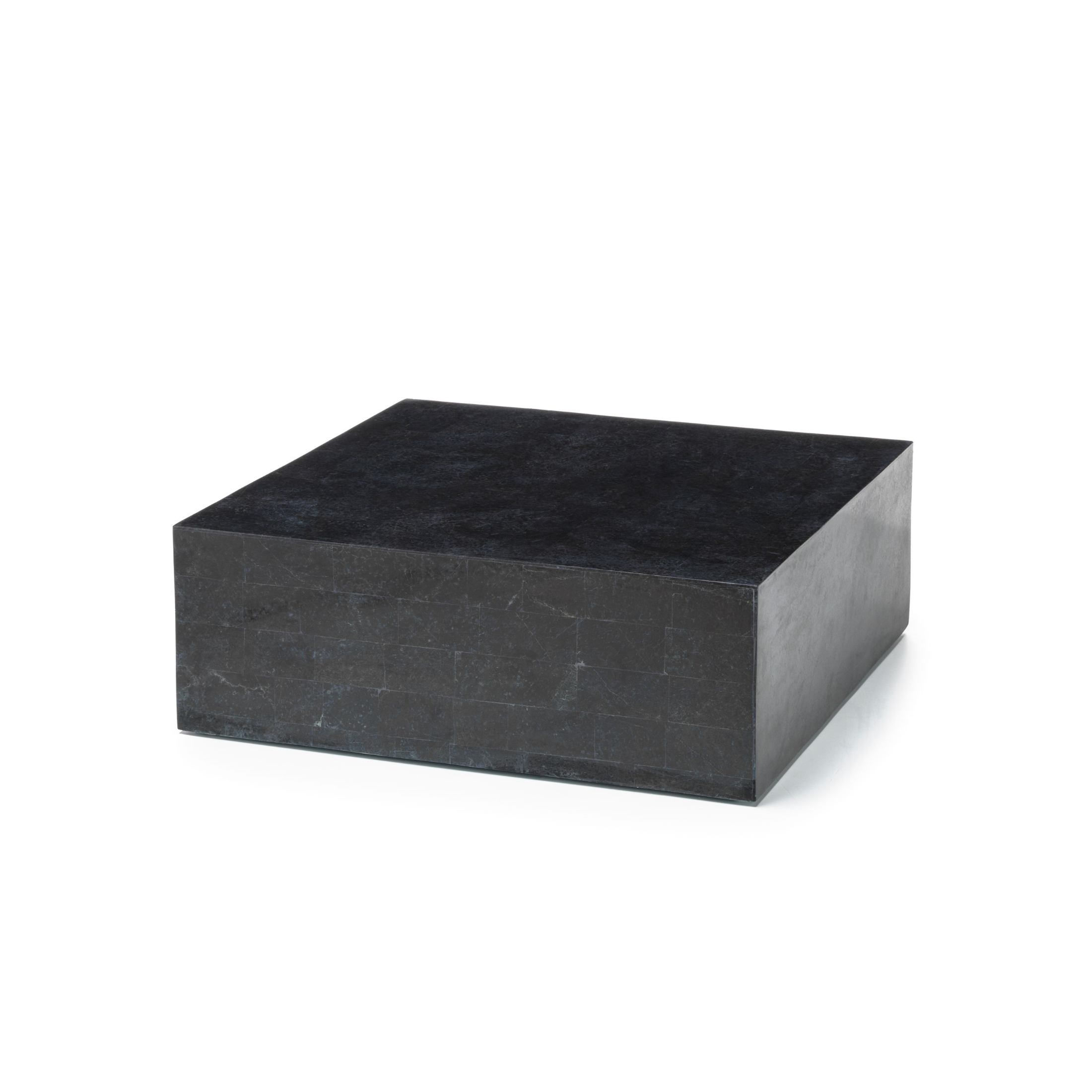 Table basse en pierre fossile "Nanay" 80x80 cm 28h