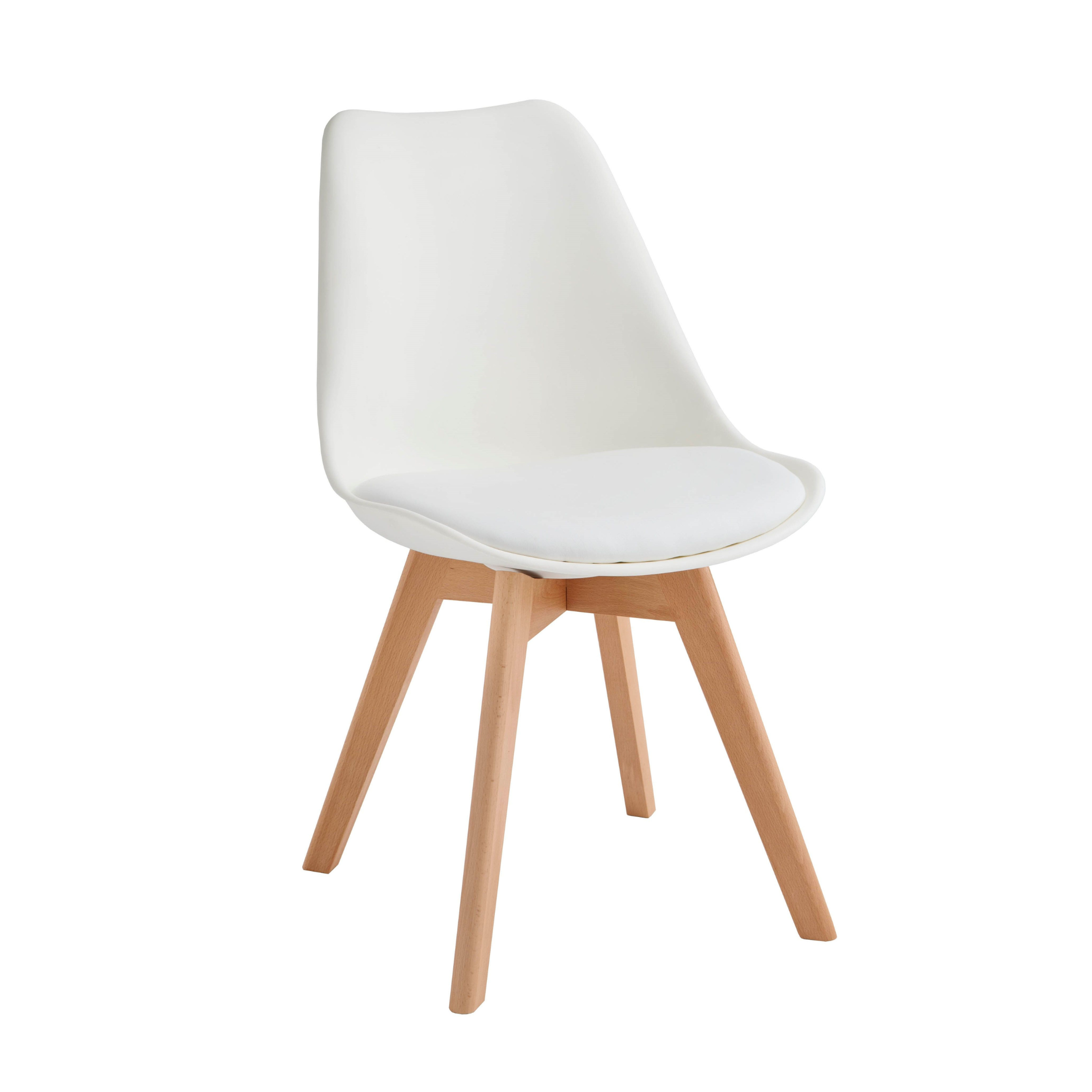 Set di sedie imbottite in similpelle "Stilezze" poltrone con gambe in legno cm 52x48,5 82h