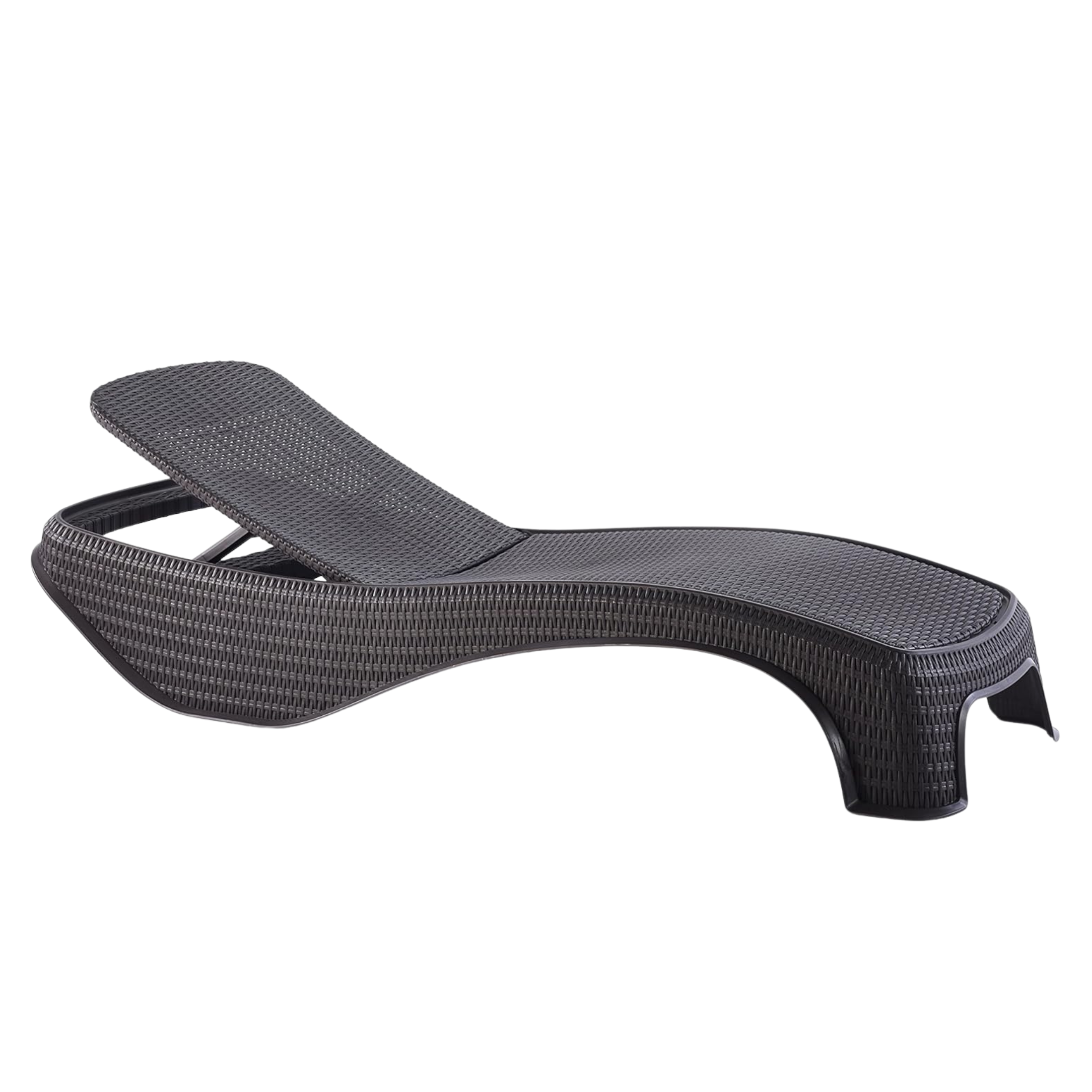 Lettino prendisole in polirattan "Atlantic" reclinabile cm 197x74 36h