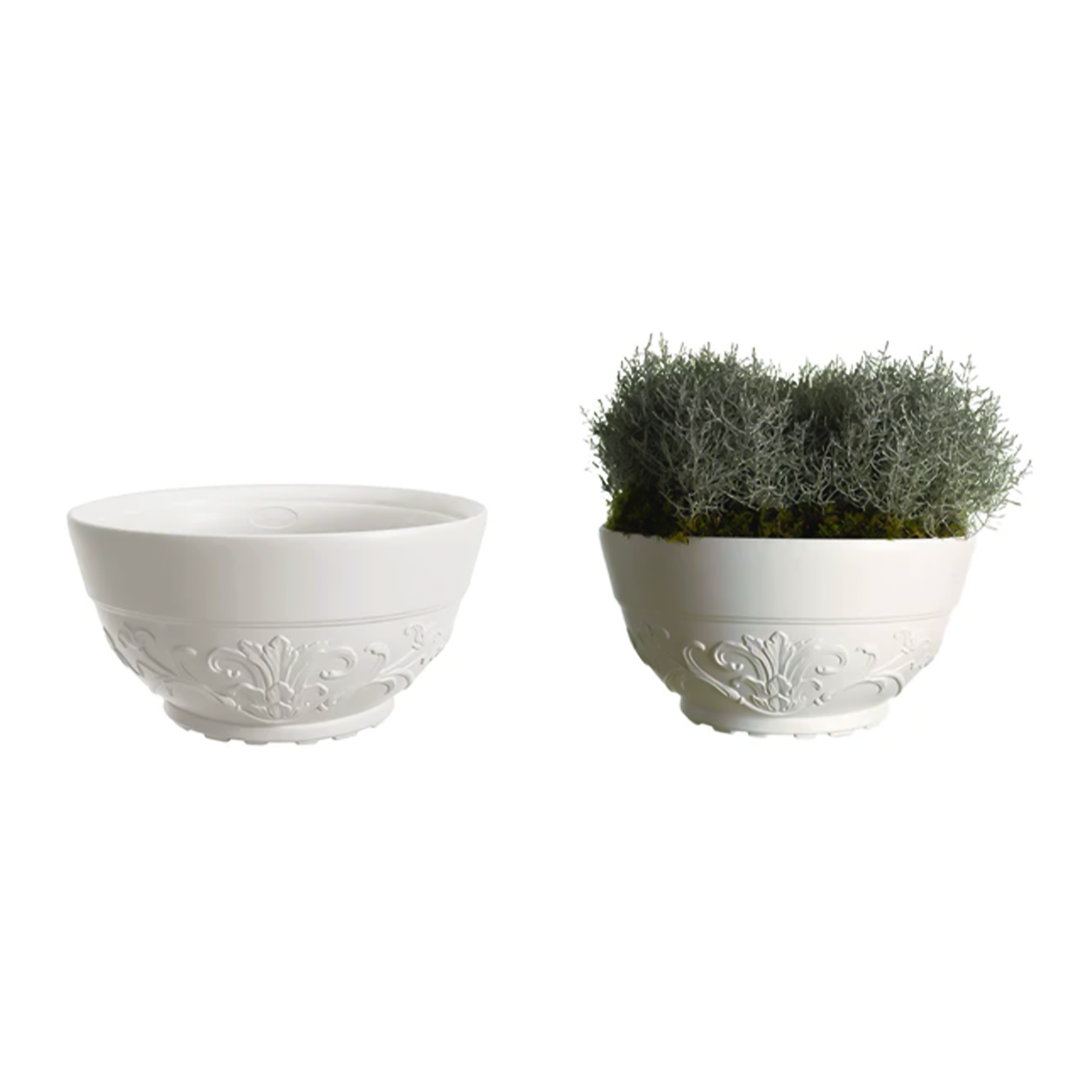 Vaso fioriera a ciotola in resina Senna per esterno senza sottovaso