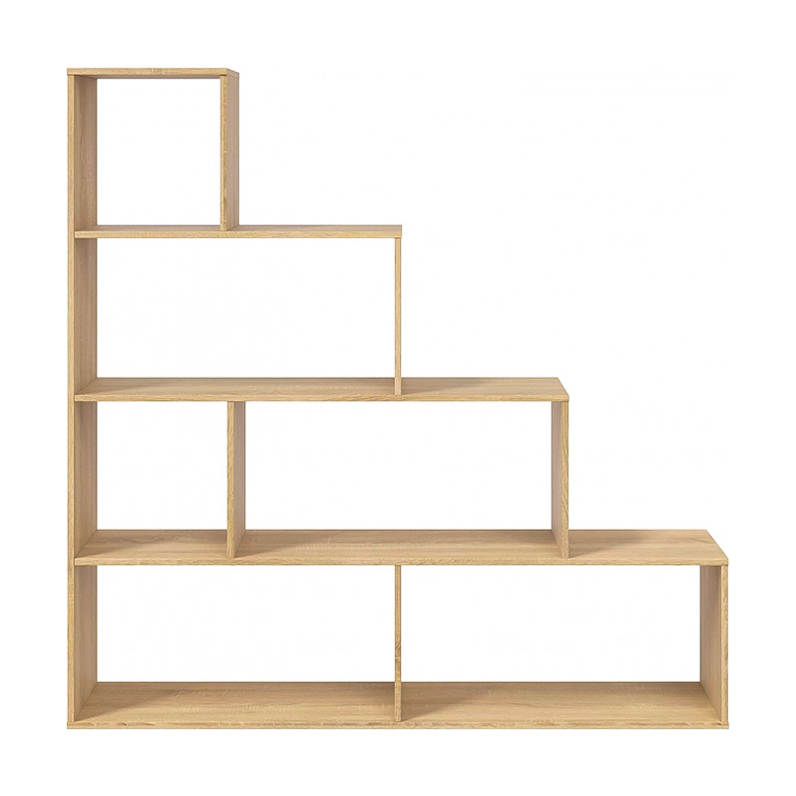 Libreria moderna Klum Canadian Rovere a 6 ripiani da soggiorno