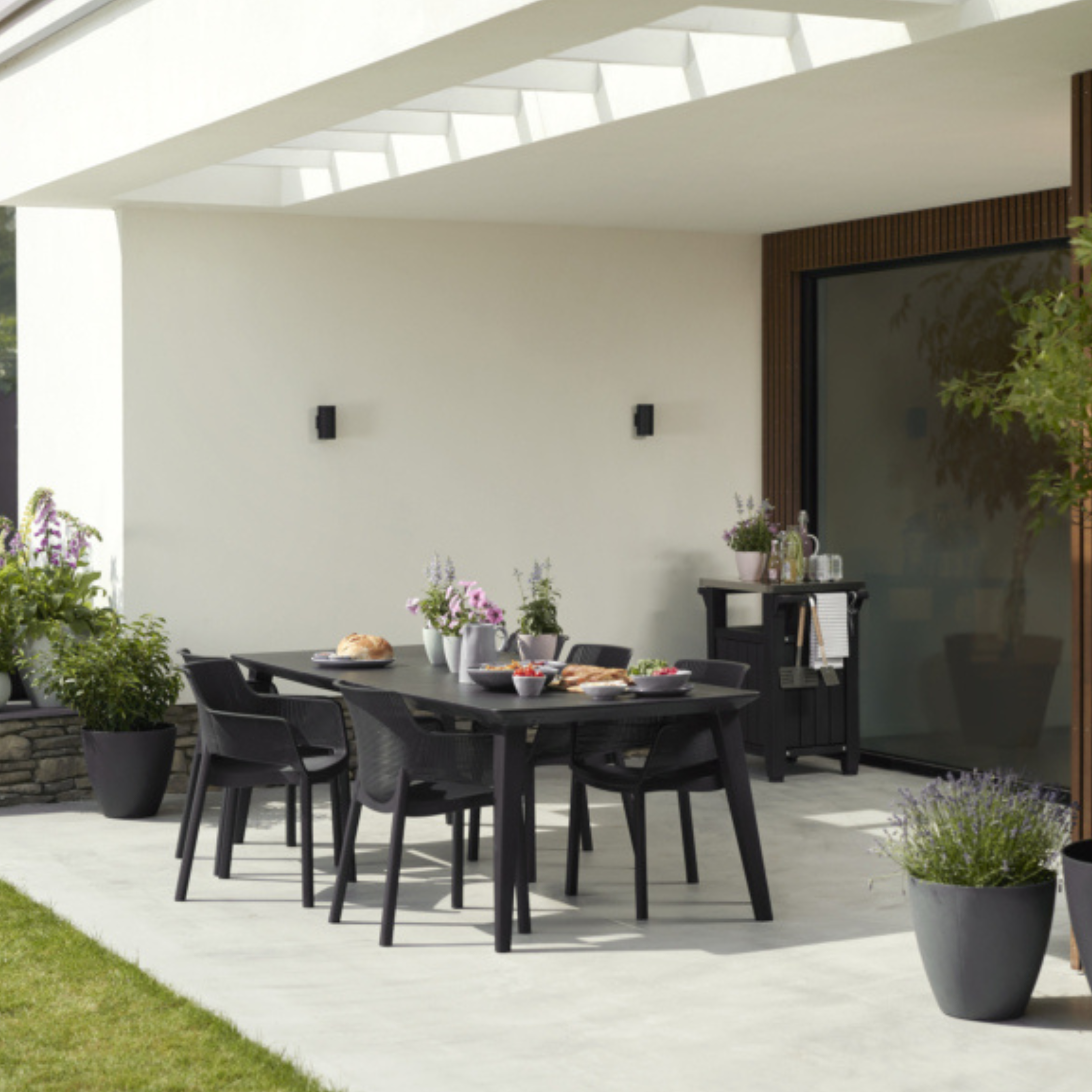 Juego de 6 sillas de exterior "Vancouver" 57,7x62,5 cm 79h