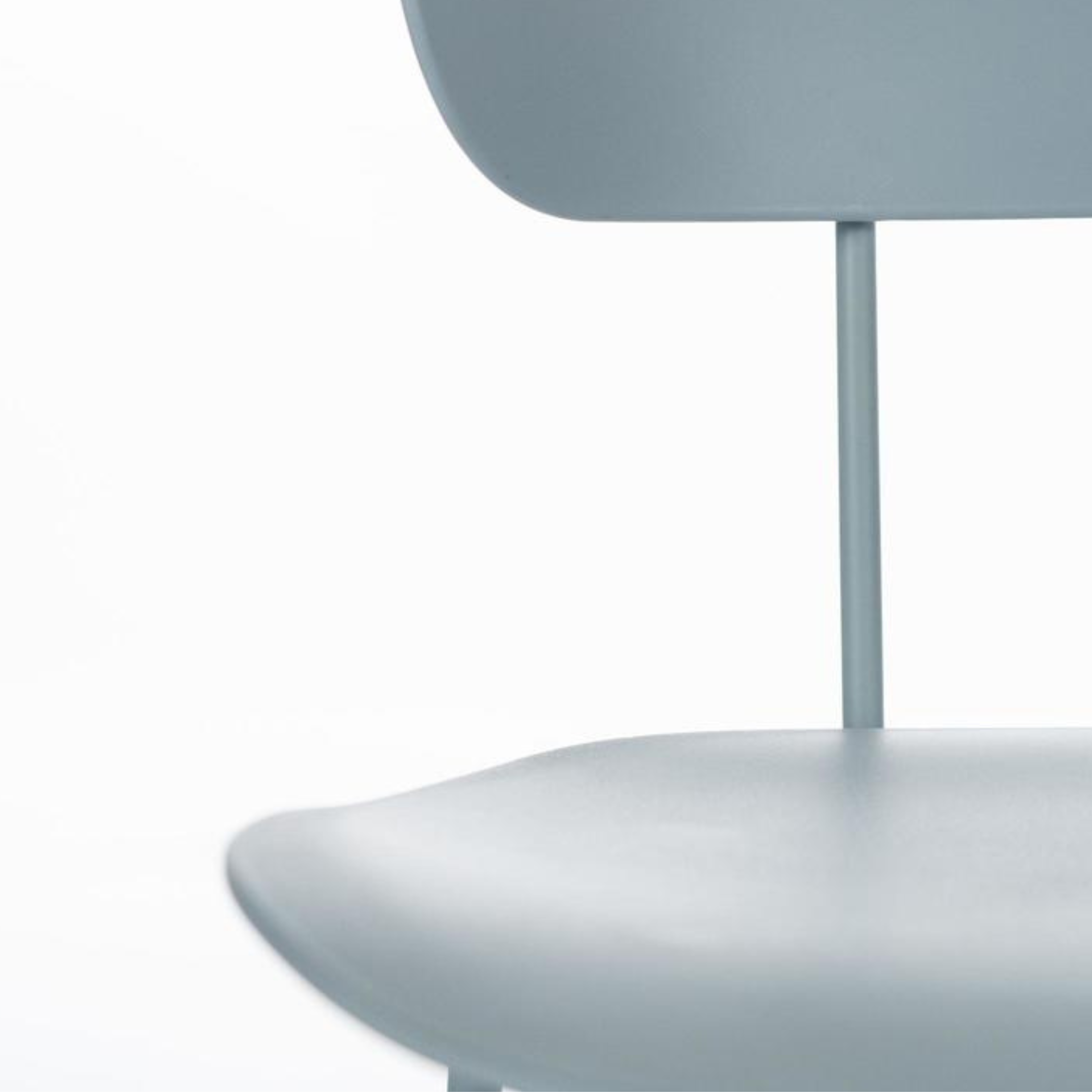 Set di sedie azzurre moderne in polipropilene da pranzo "Bora" con gambe in metallo elegante cm 51x45 82h