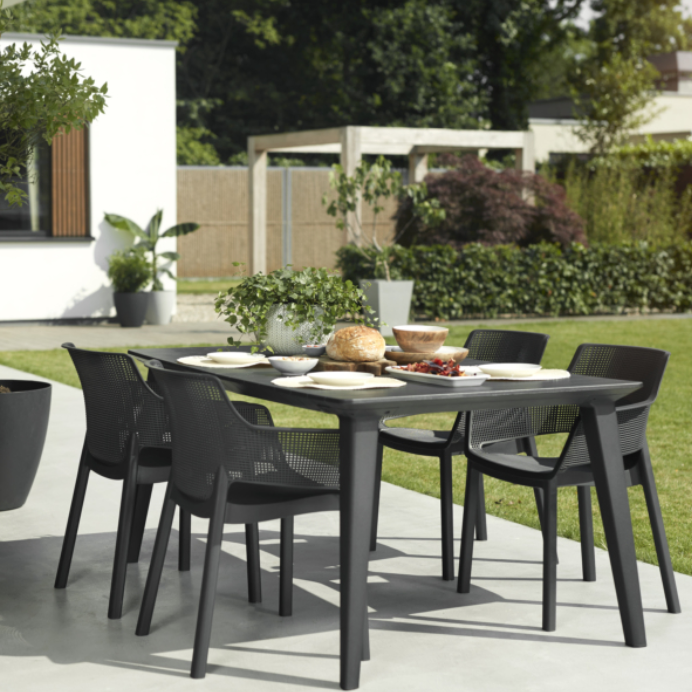Juego de 6 sillas de exterior "Vancouver" 57,7x62,5 cm 79h