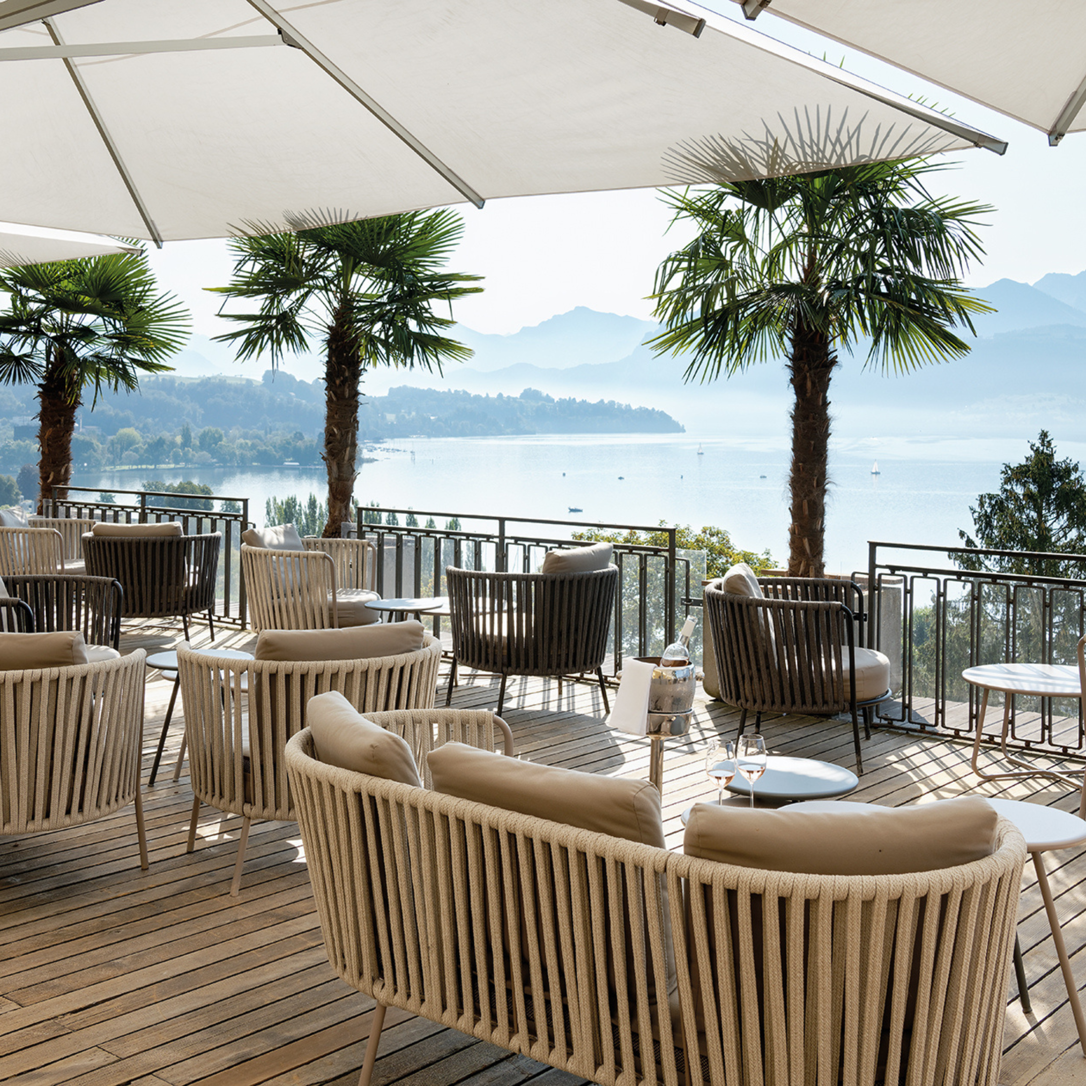 Divano 3 posti in corda e acciaio inox "Daisy Rope" sofà lounge da giardino cm 220x80 71h