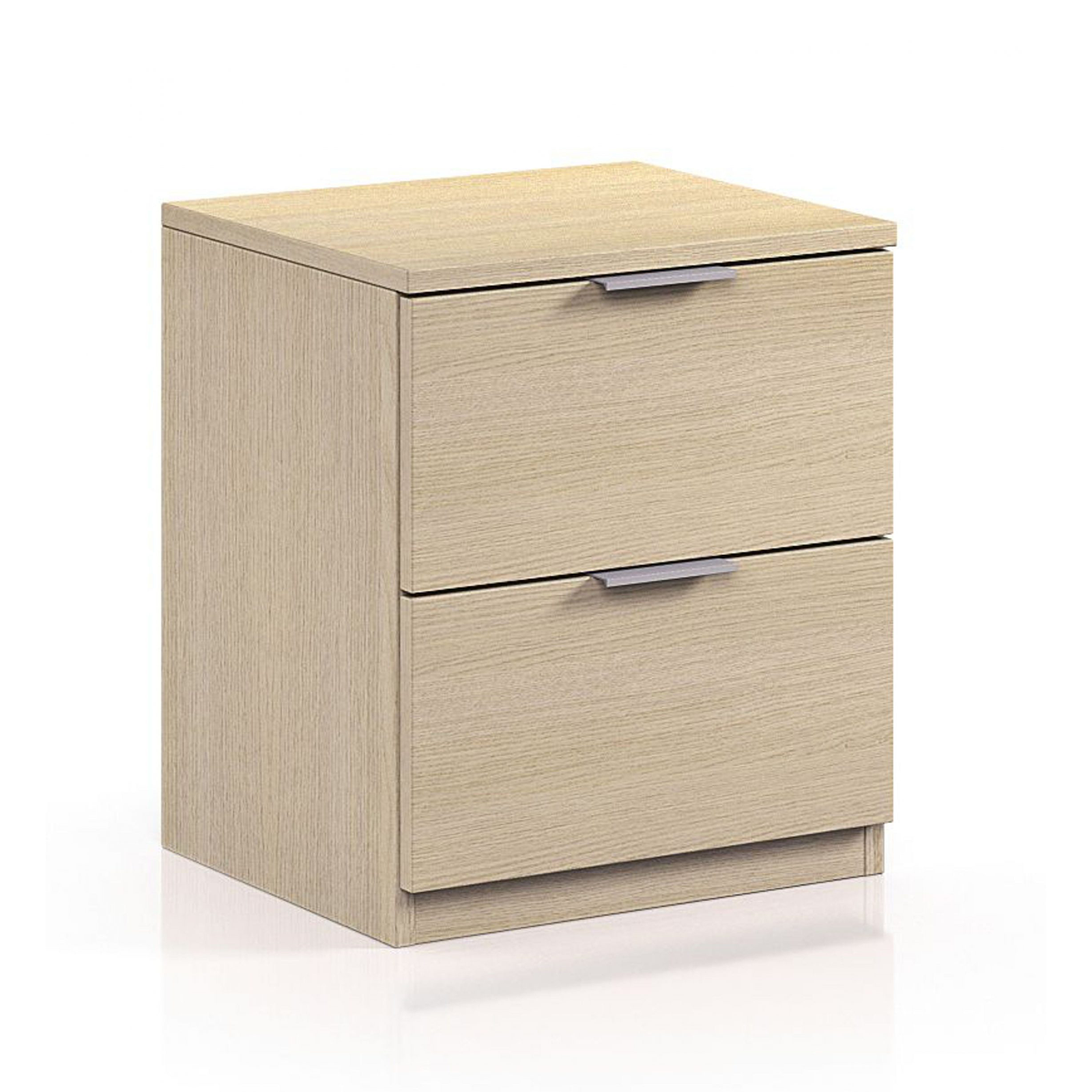 Set mobili per camera da letto Urban cassettiera e comodino in truciolare rovere o bianco