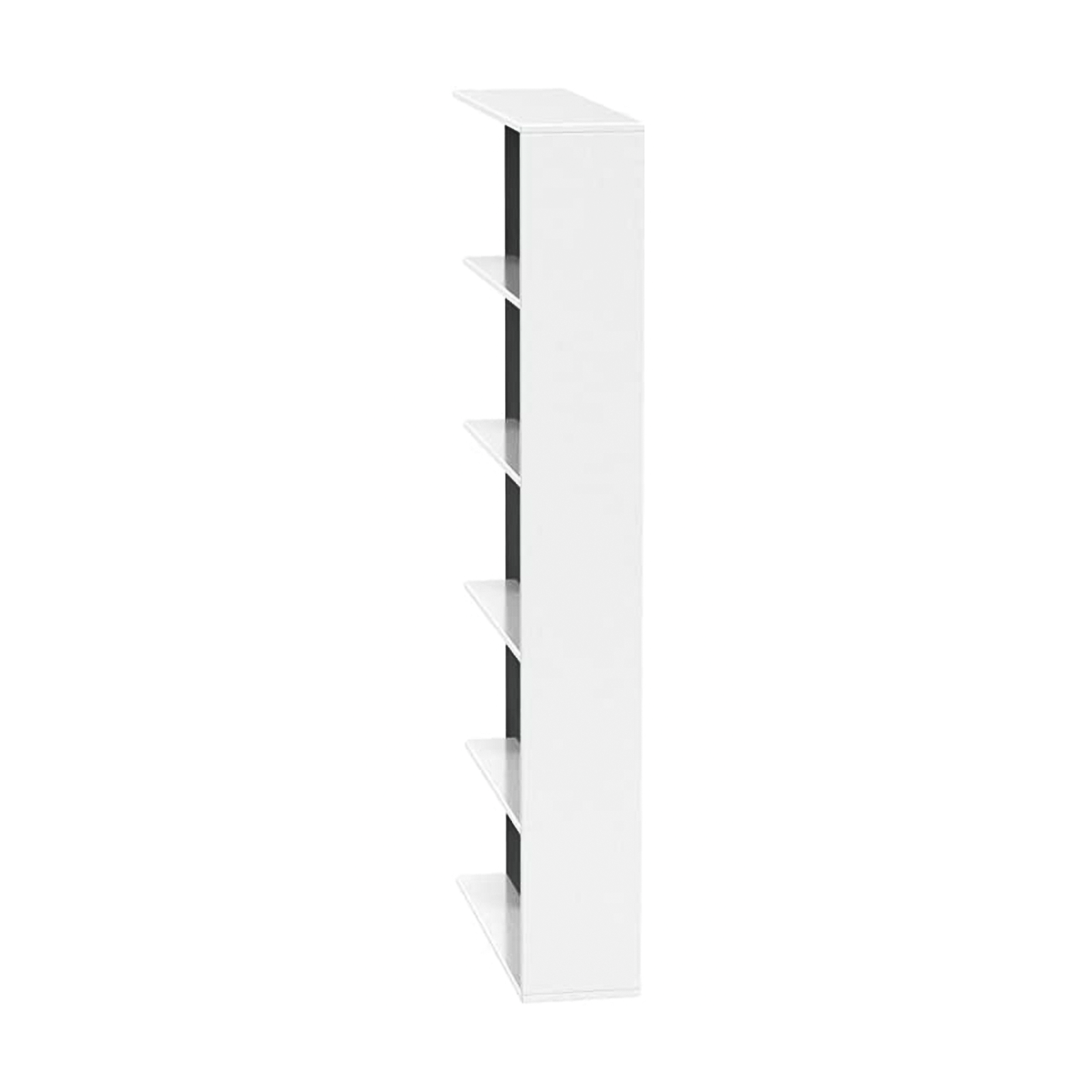 Libreria alta a giorno Alida con 5 ripiani in truciolato cm 90x25 180h