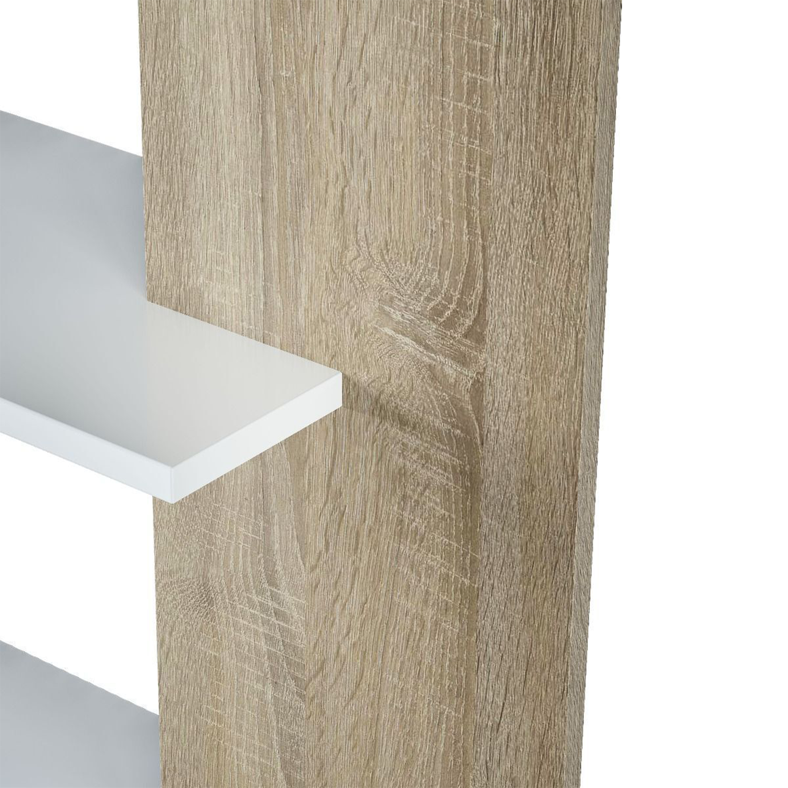 Libreria alta a giorno Alida con 5 ripiani in truciolato cm 90x25 180h