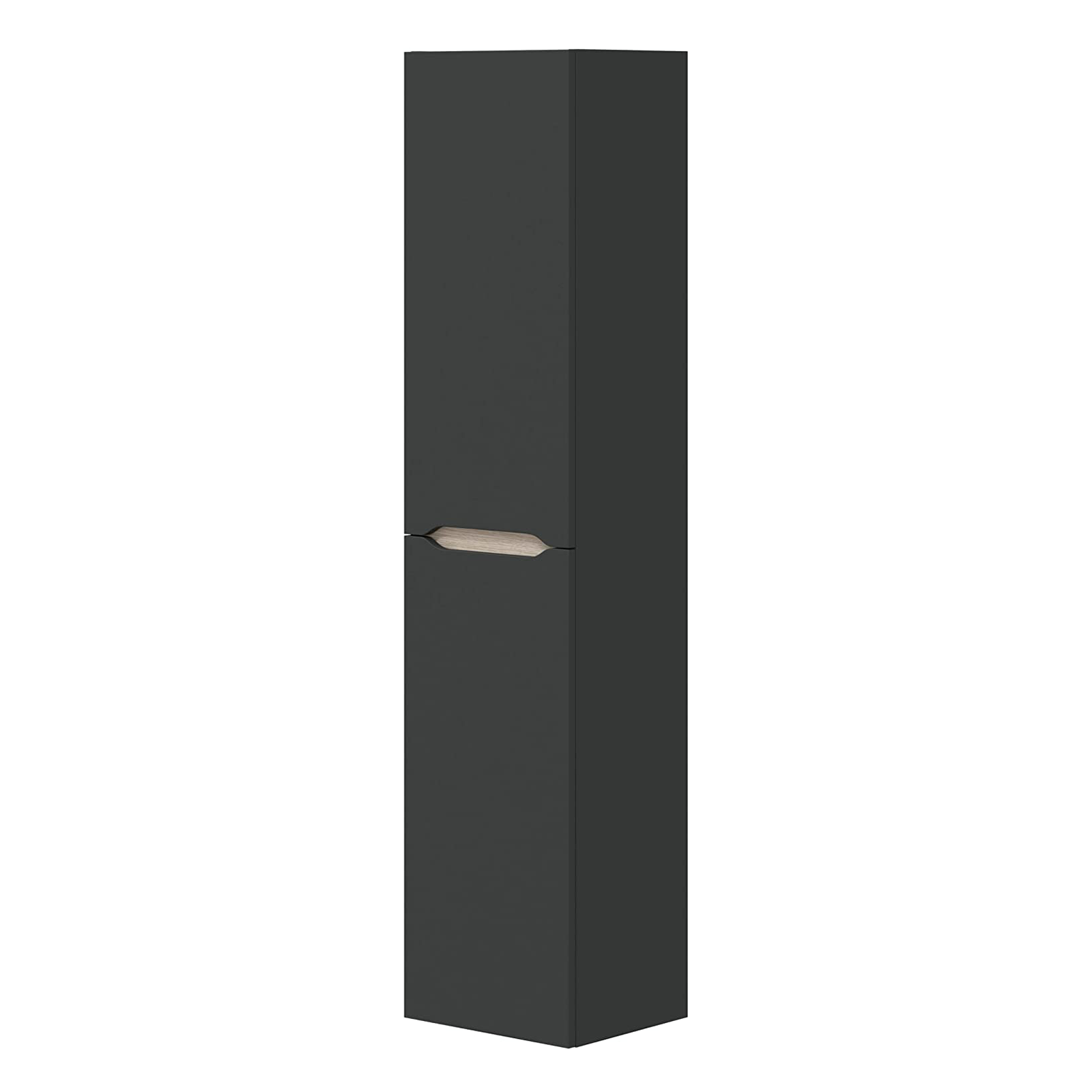 Colonna pensile da bagno "Lotto" mobile a 2 ante in truciolare antracite con 4 ripiani