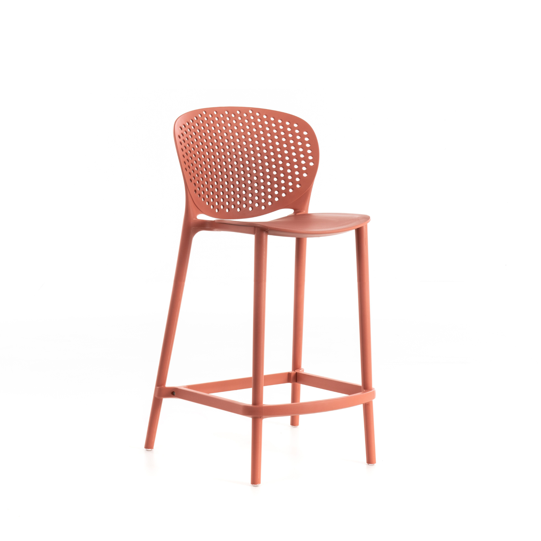 Tabouret haut empilable en PP avec repose-pieds "Spot" 46x42 cm 93h