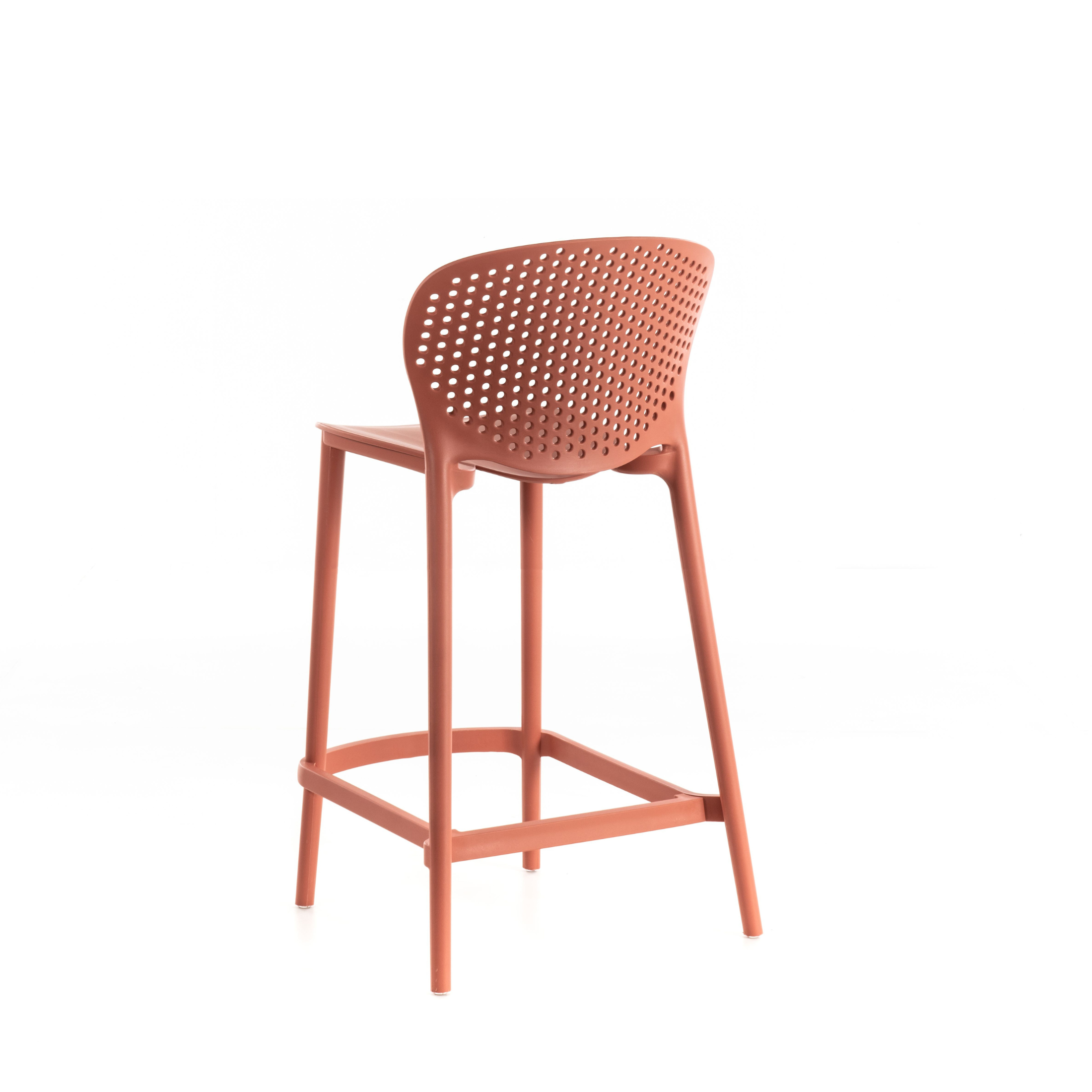 Tabouret haut empilable en PP avec repose-pieds "Spot" 46x42 cm 93h