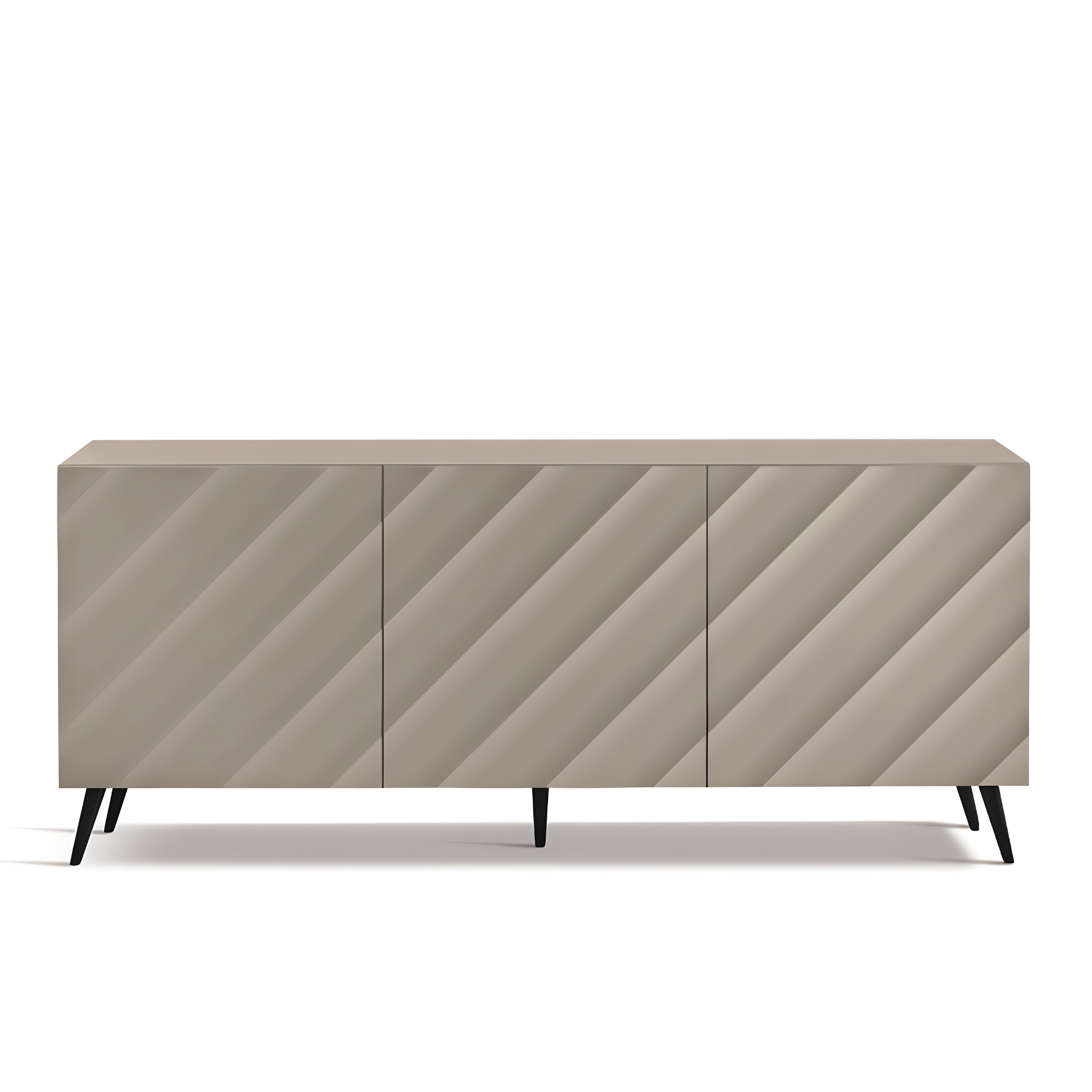 Buffet moderne 3 portes déjà assemblé "Kalla" en bois 180x50 h80 cm