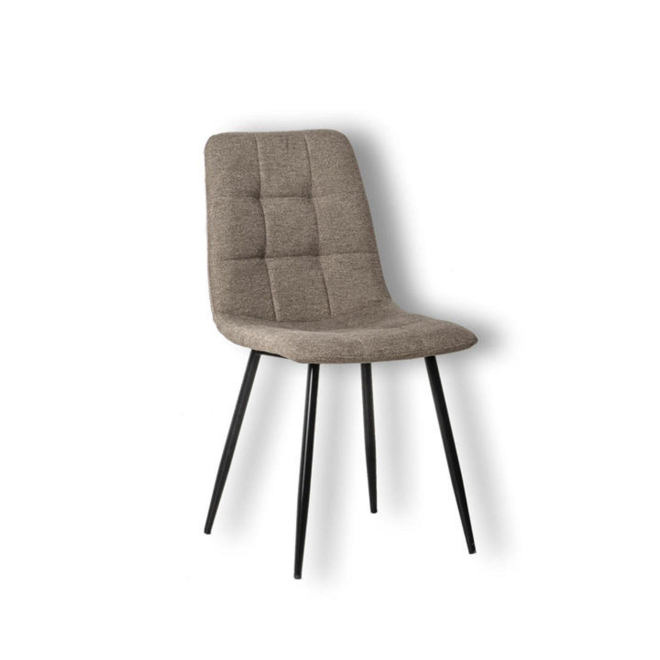 Silla tapizada de tela "Alma" sillón comedor moderno 44x55 cm 81h