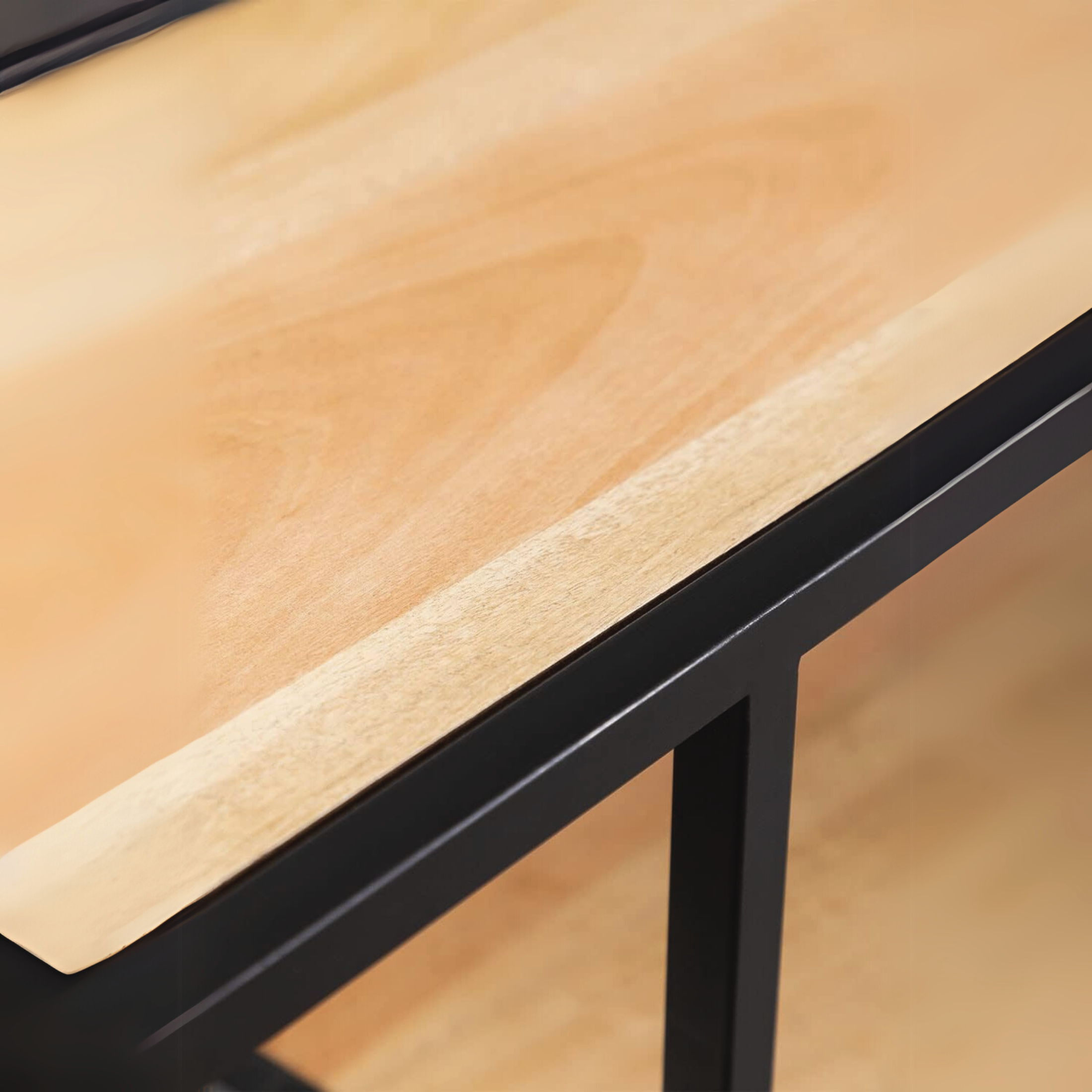 Mobile basso "Industrial" in legno di quercia e metallo cm 140x35x80h