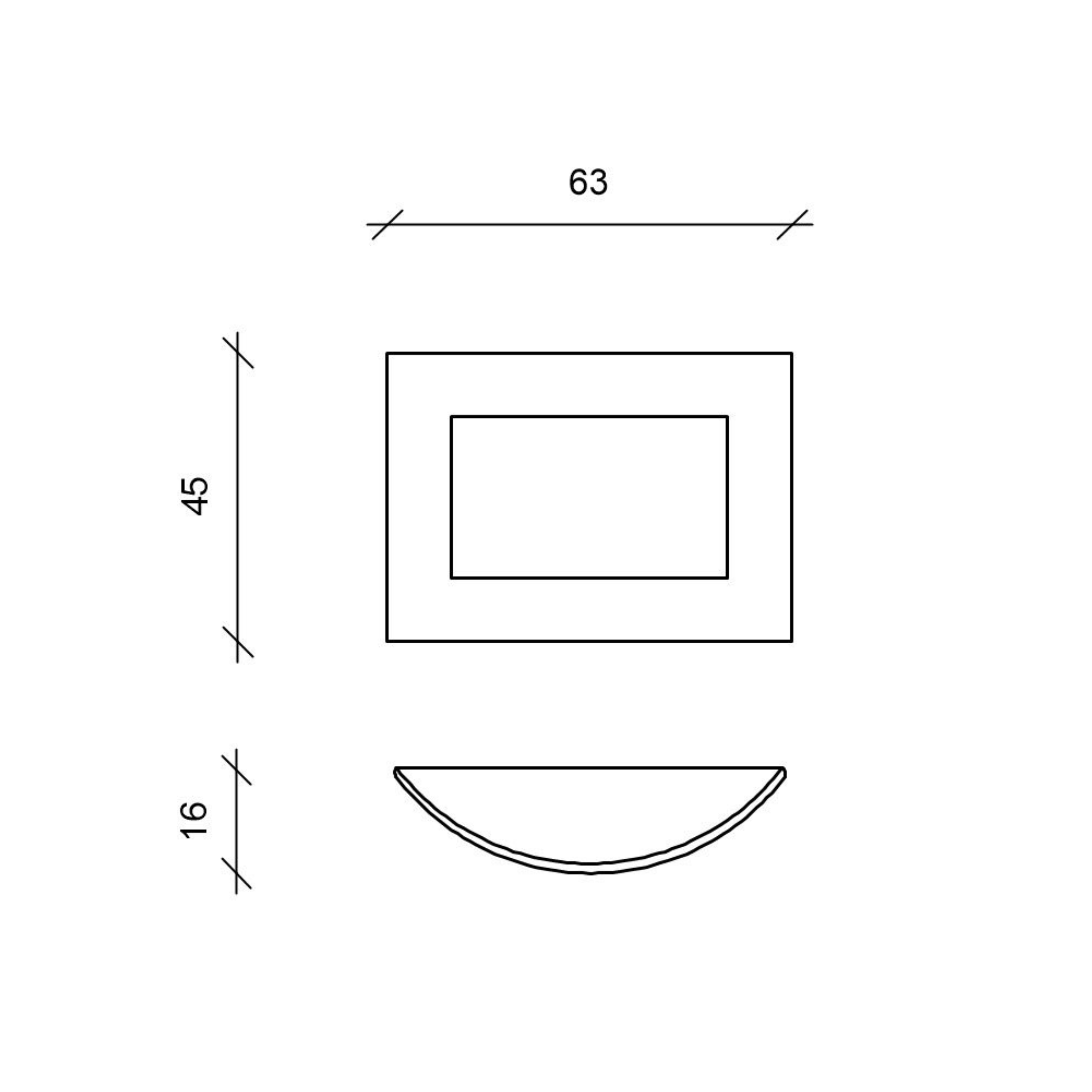 Caminetto bioetanolo "Richard" da parete in metallo verniciato cm 63x15,5 45h