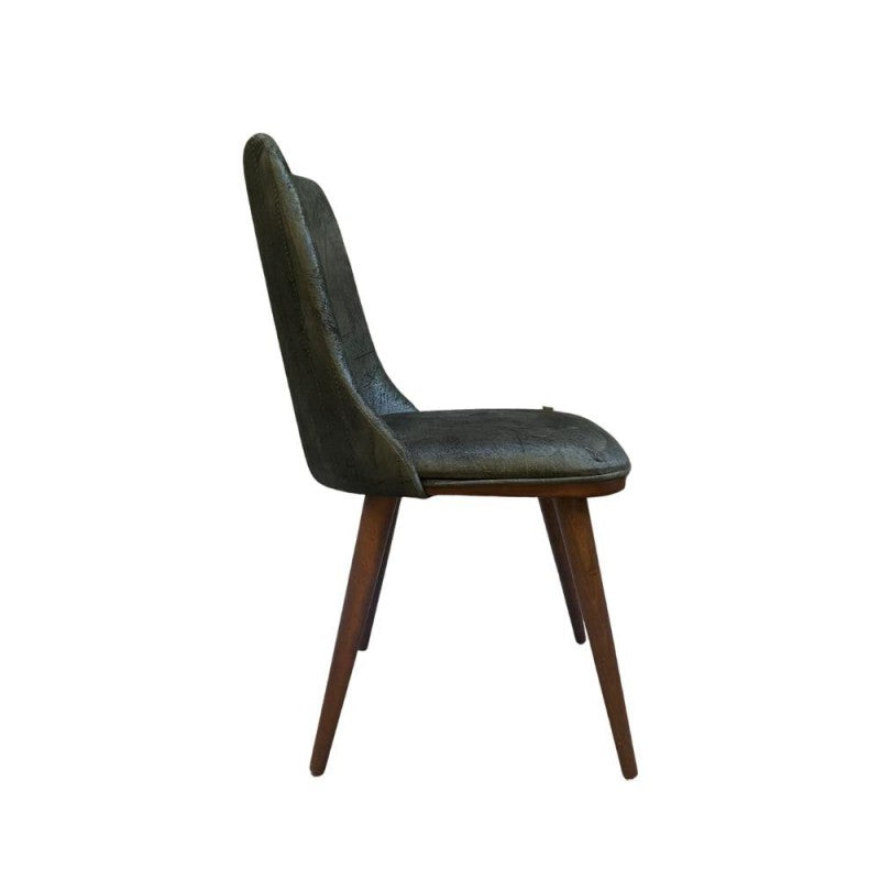 Set di sedie da pranzo "Diana" imbottite in vellutino con gambe in legno cm 50x48 87h