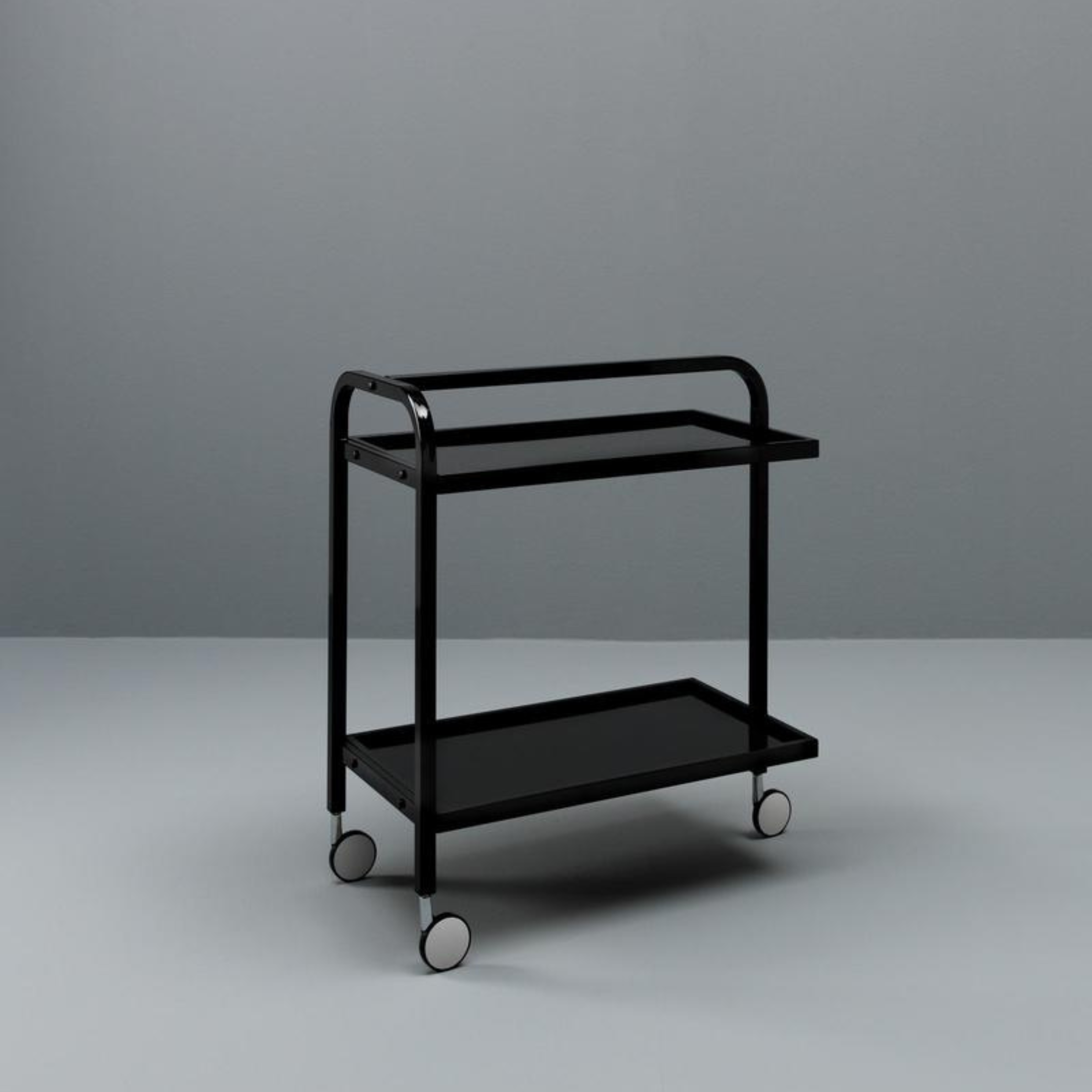 Carrello porta bevande in metallo con 2 piani "Razzo" cm 75x40 80h