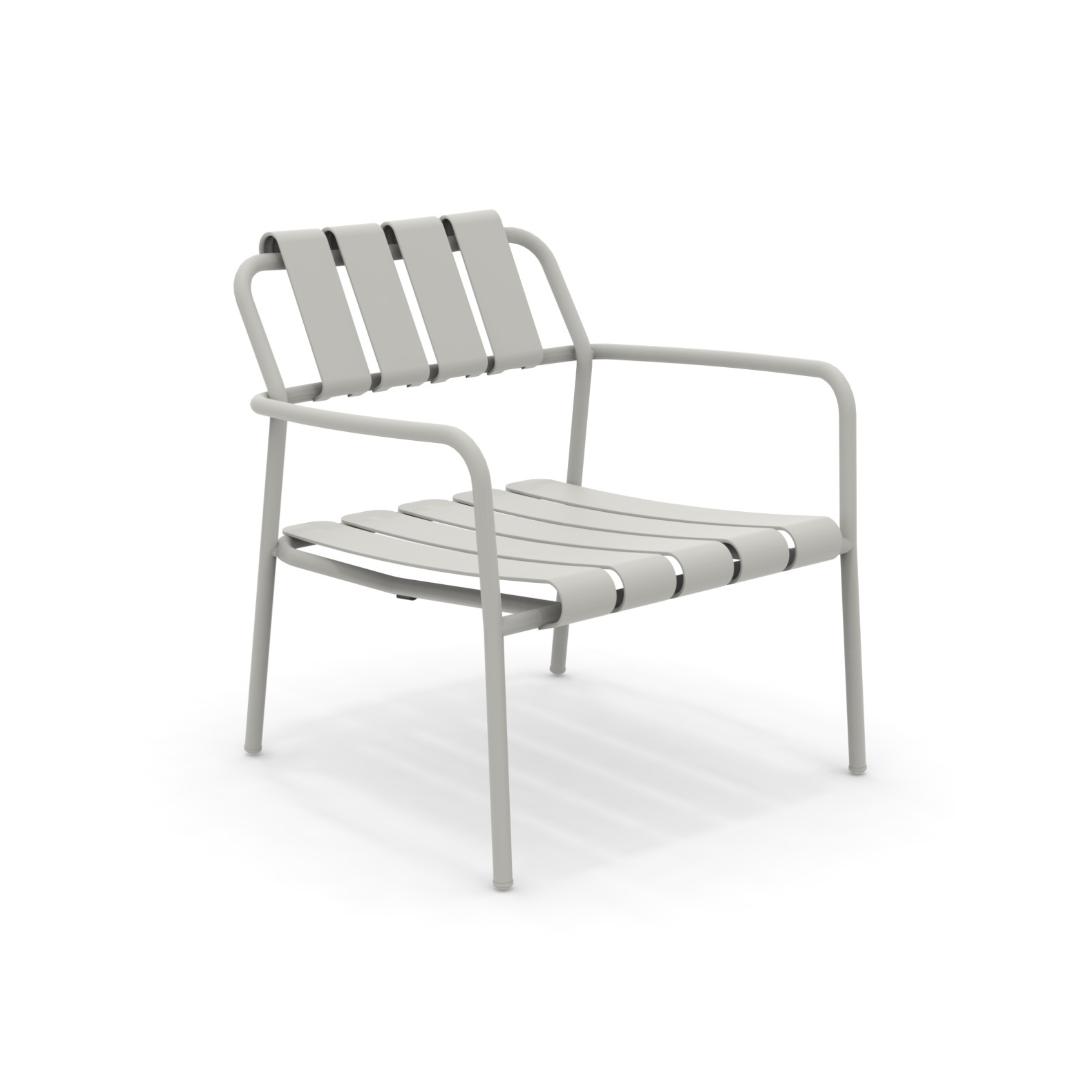 Poltrona bassa da giardino in alluminio "Verdea" sedia lounge cm 72x70 76h