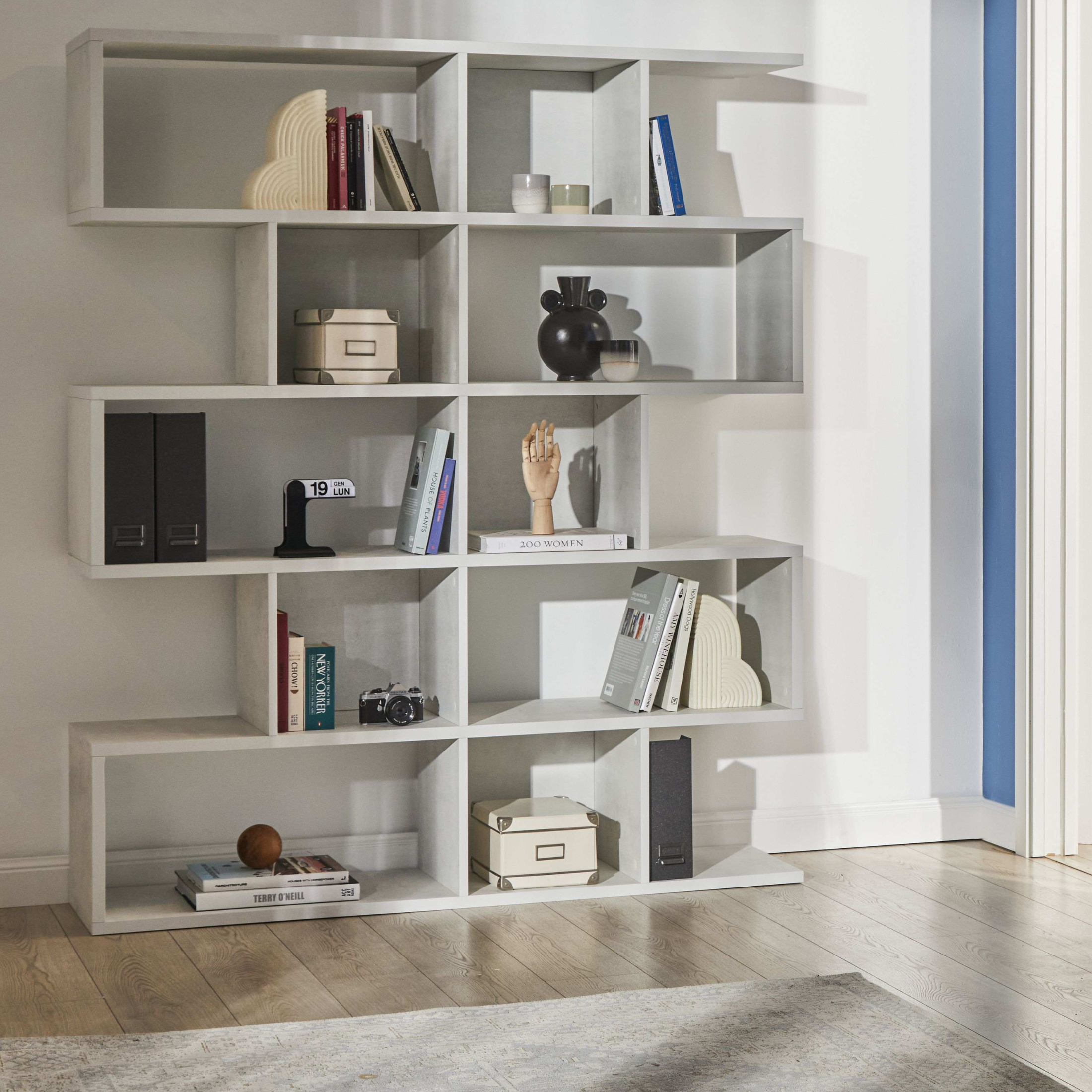 Bibliothèque modulable moderne à 5 étagères "Talento" 150x37 cm 178h