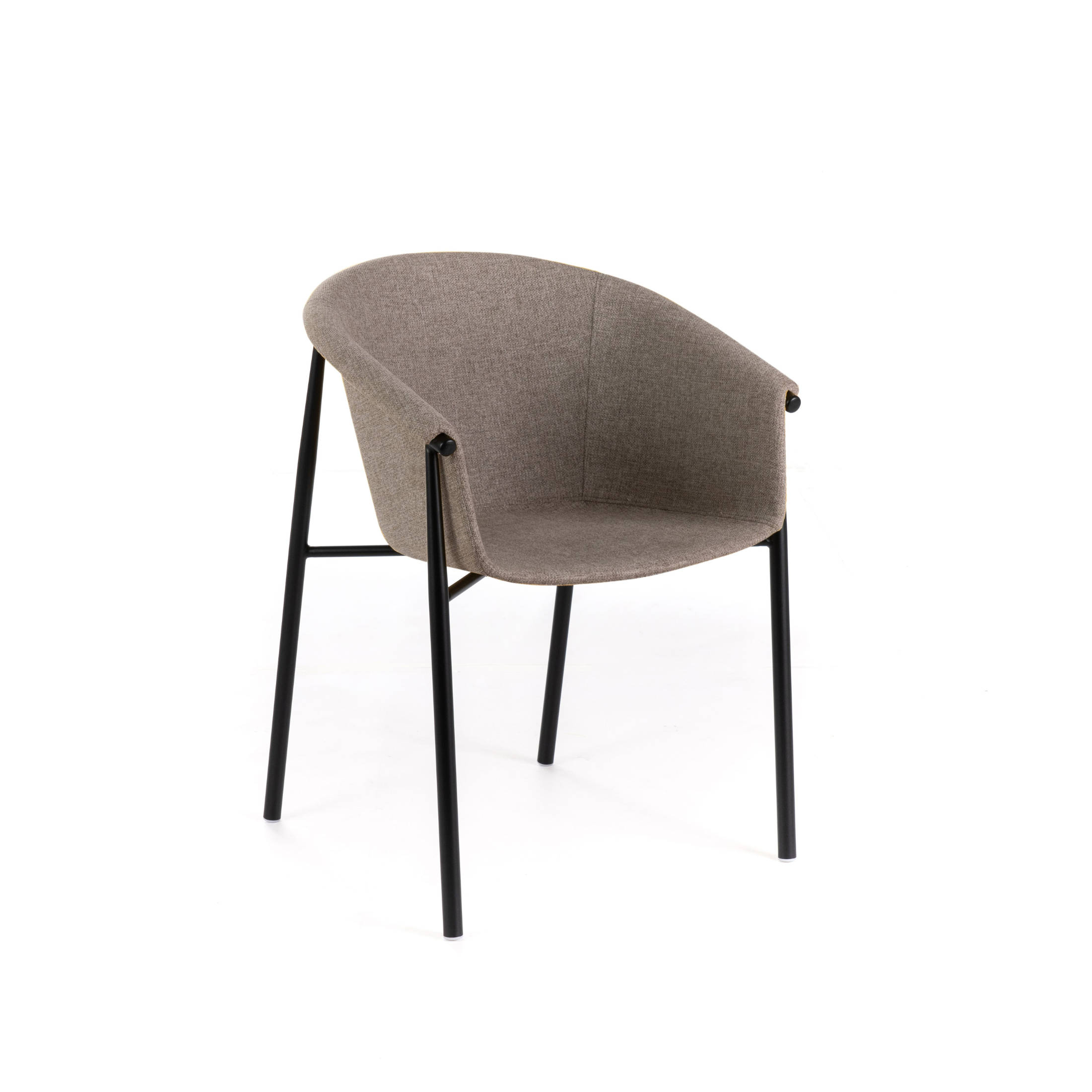 Set di sedie moderne in tessuto "Orchidea" eleganti con struttura in metallo verniciato