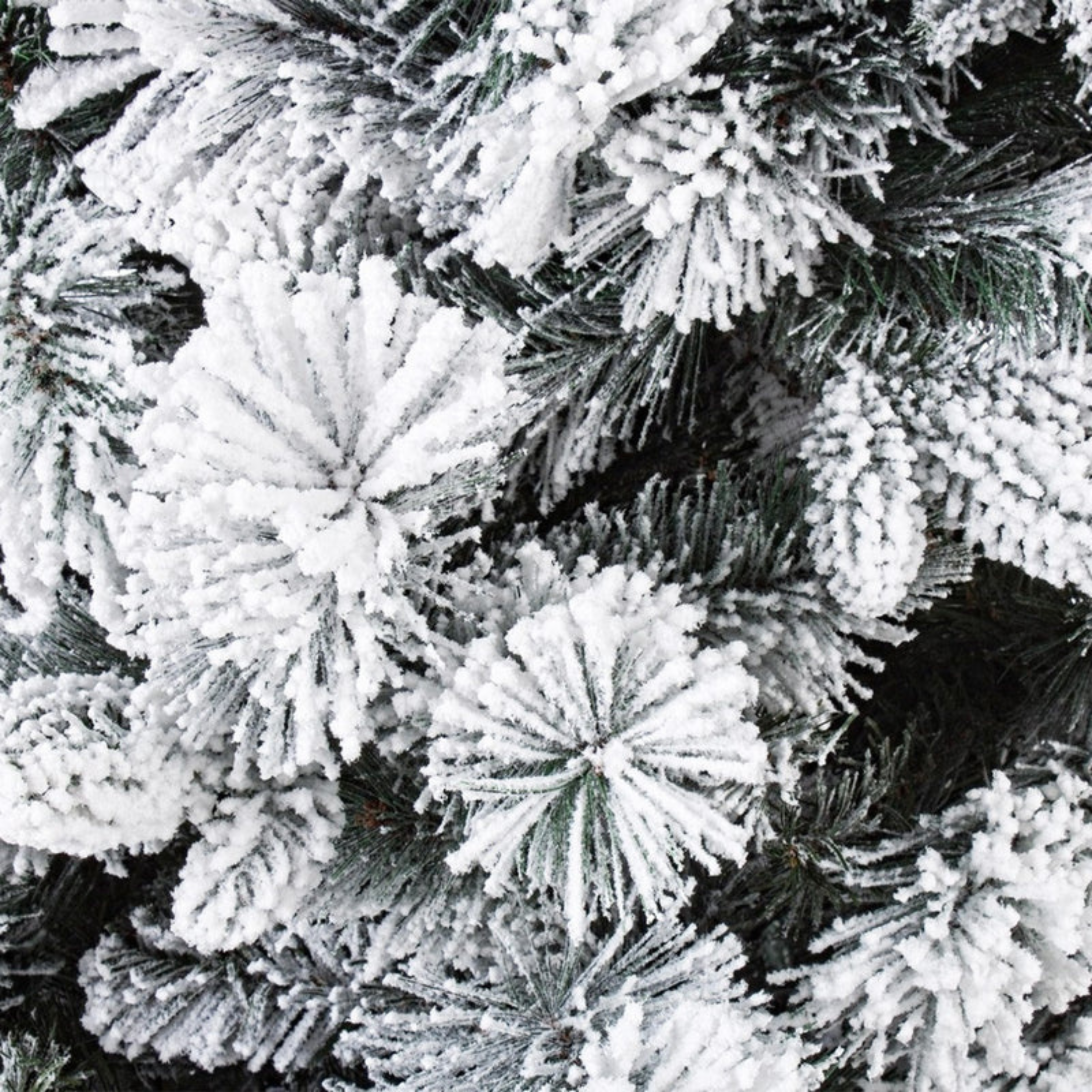 Albero di Natale Slim innevato "Snowflake" in PE effetto real touch + PVC + flock h210 cm