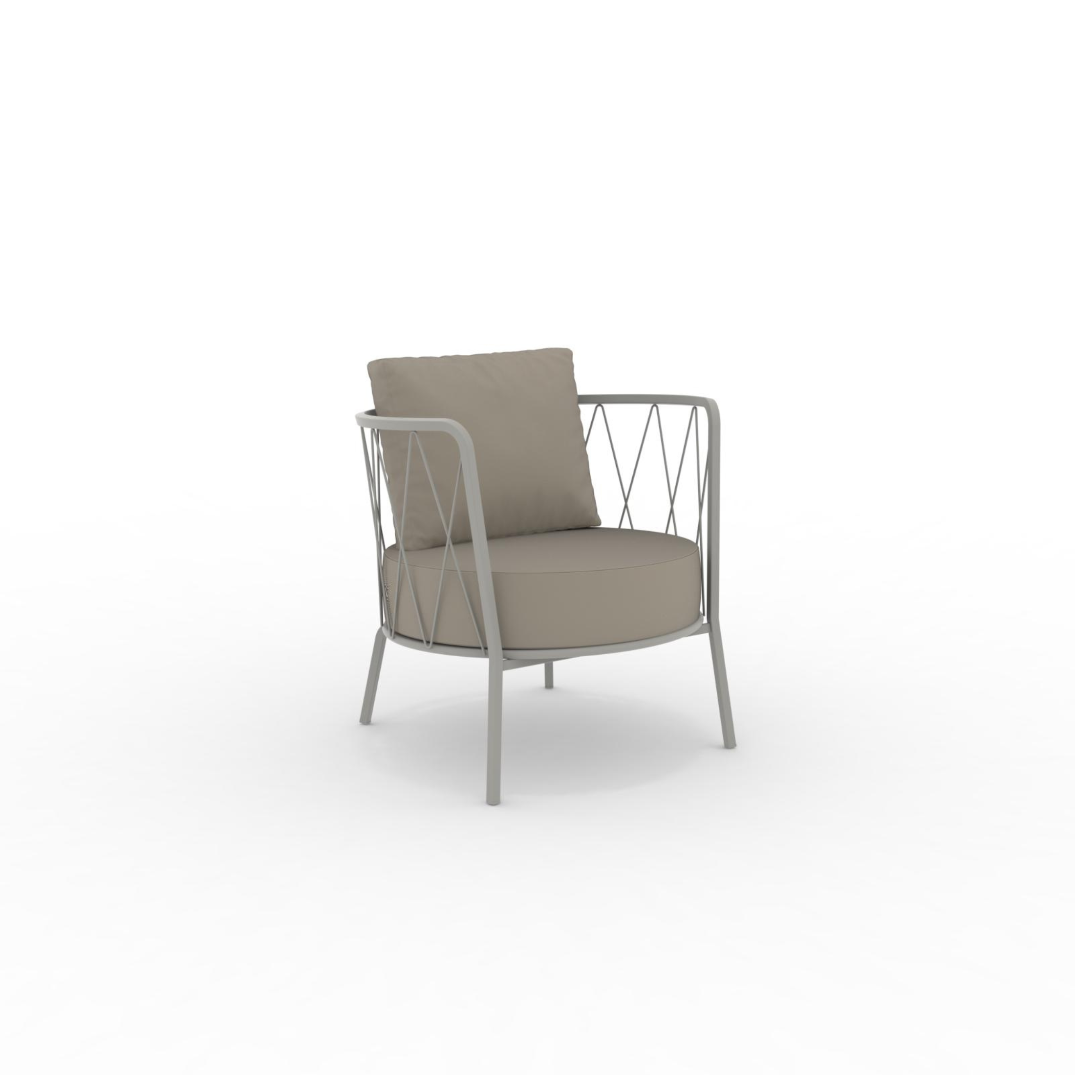 Salon de jardin "Daisy" canapé 3 places + 2 fauteuils + table métal