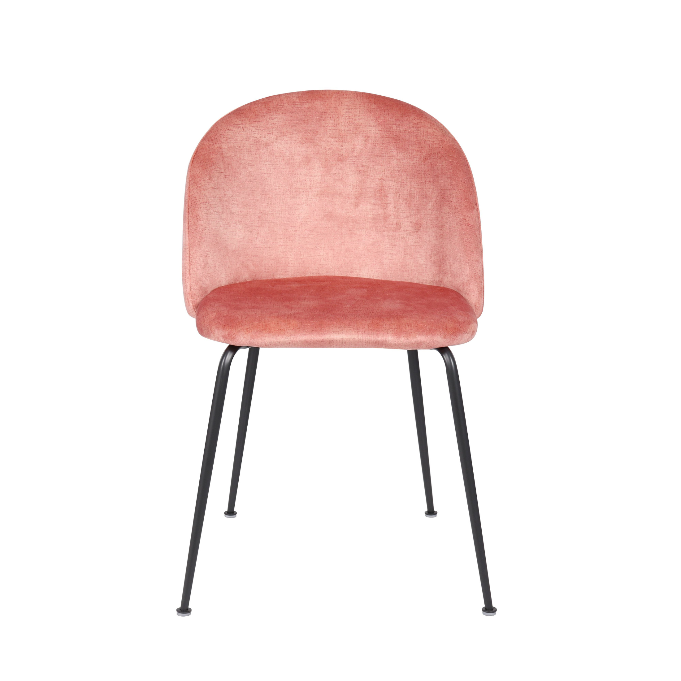 Set di sedie imbottite in velluto "Lumina" con gambe in metallo cm 45x55 79h