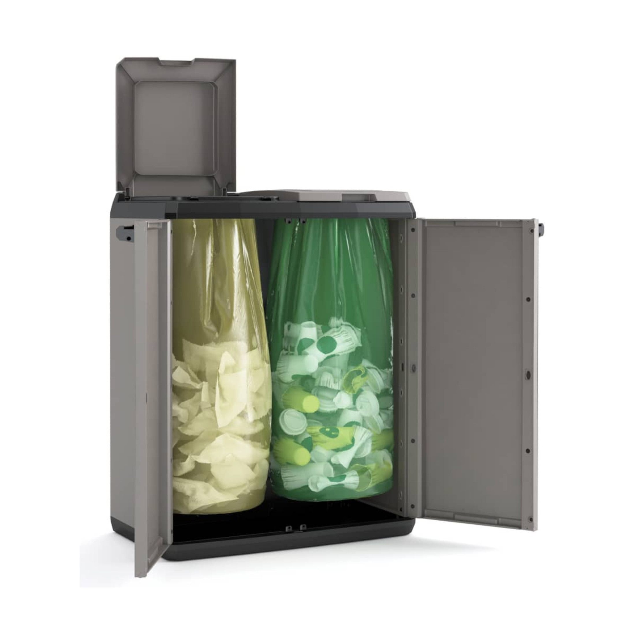 Mobile cassonetto in resina da giardino "Vida" per riciclaggio rifiuti cm 68x39 85h