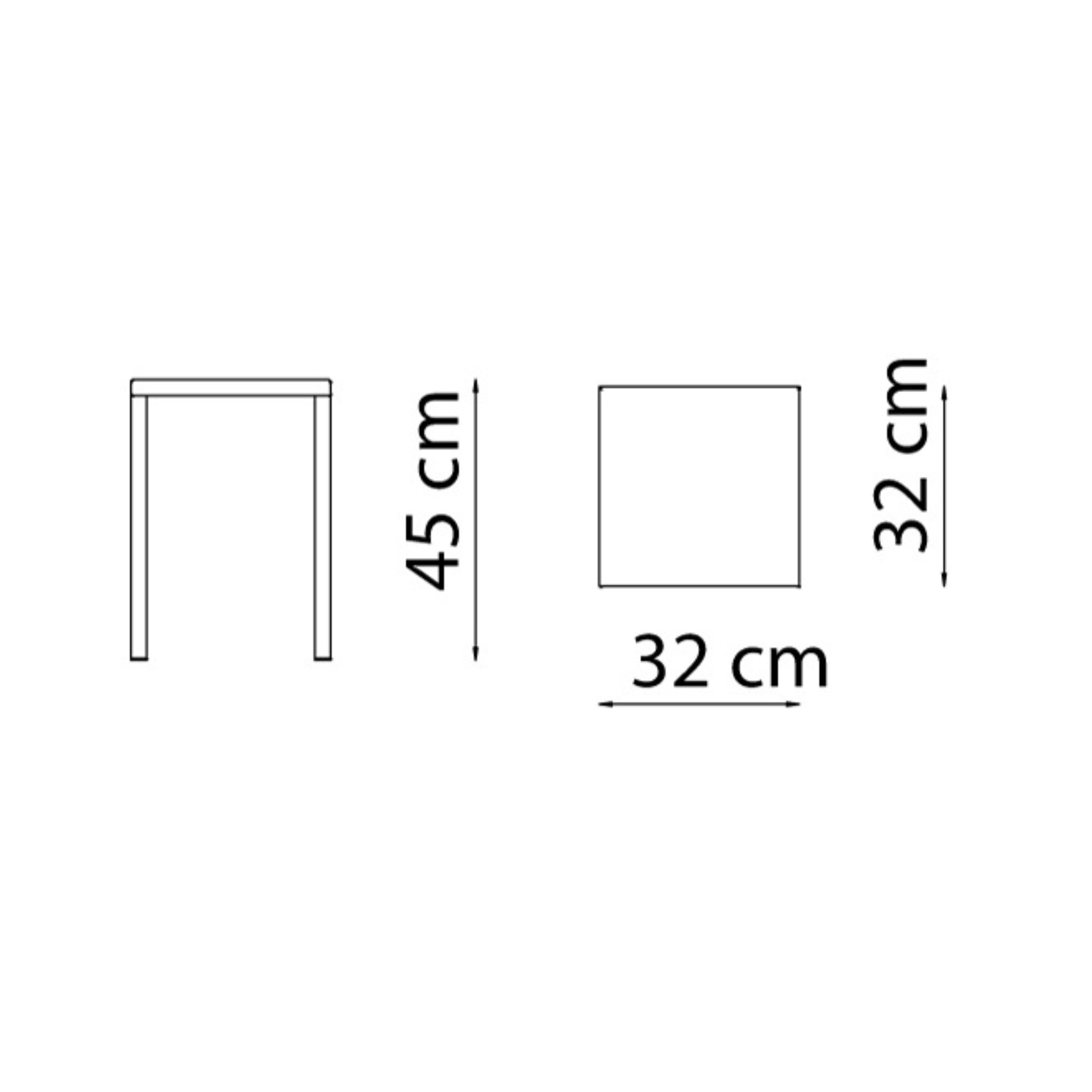 Tabouret bas en métal "Quatris", table basse de jardin