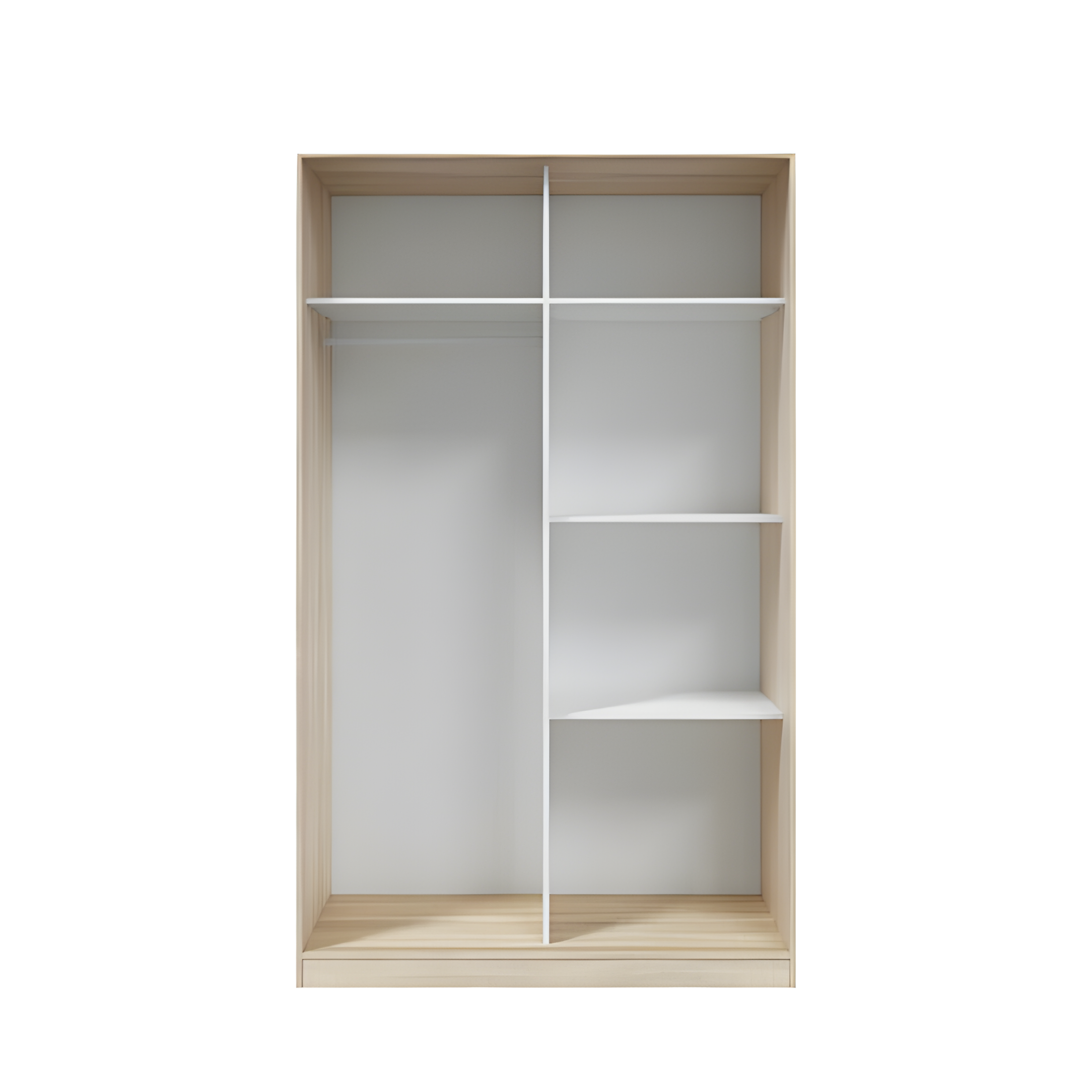 Armoire en bois avec portes coulissantes, cintre et étagères 120x50 cm 200h