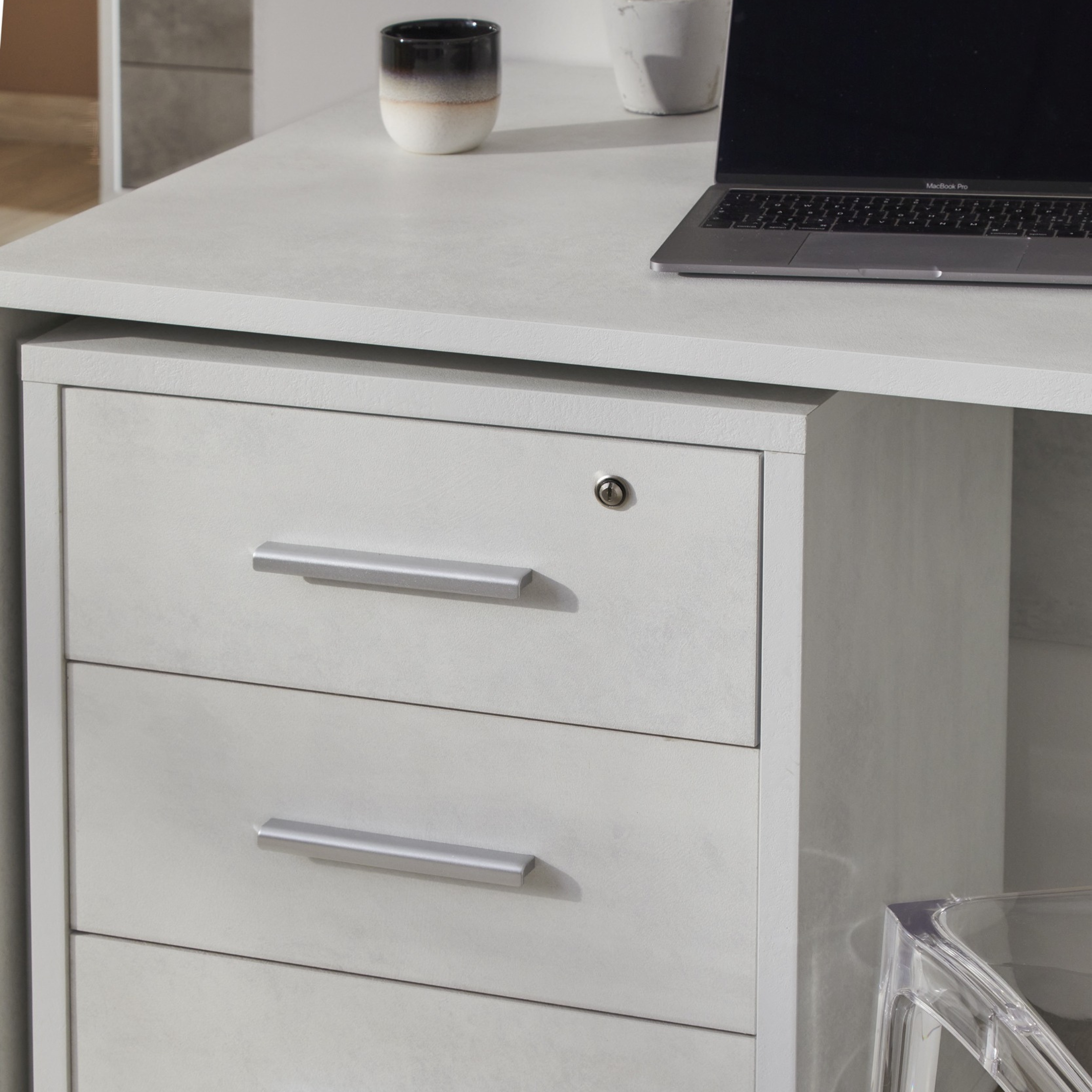 Scrivania ufficio in legno "Giorgia" rettangolare per studio cm 120x69 76h