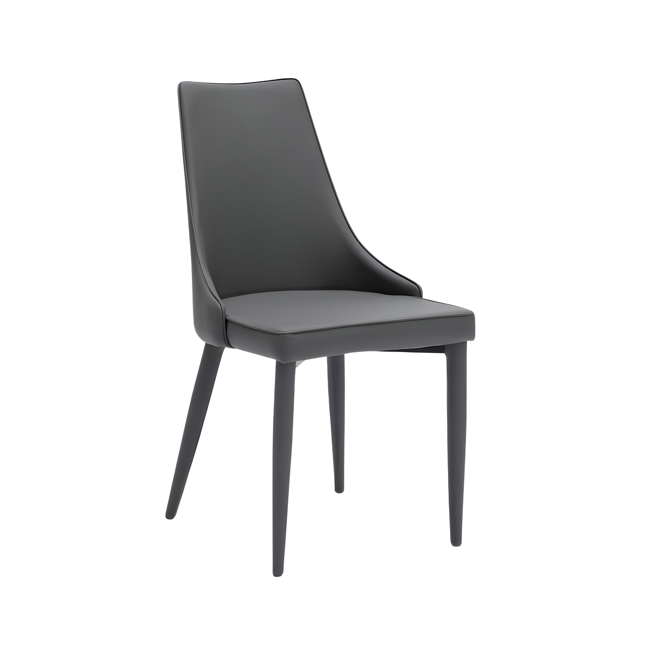Silla acolchada símil piel "Myriam" sillón moderno 46x46 cm 91h