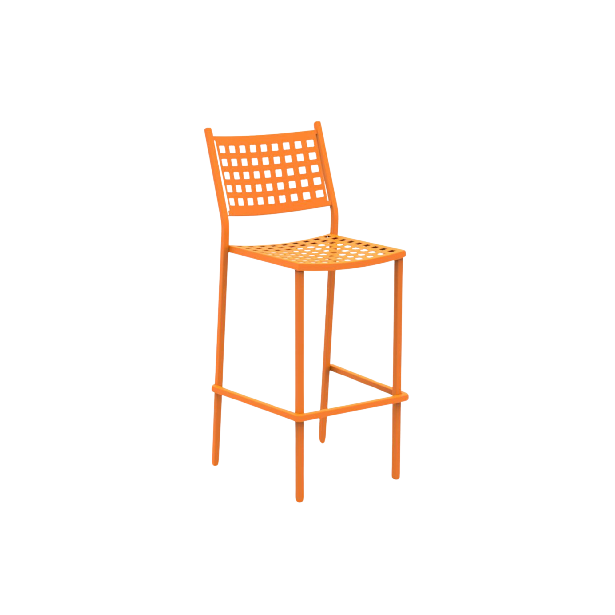 Sgabello in metallo moderno impilabile da giardino "Alice" cm 44x51 107h