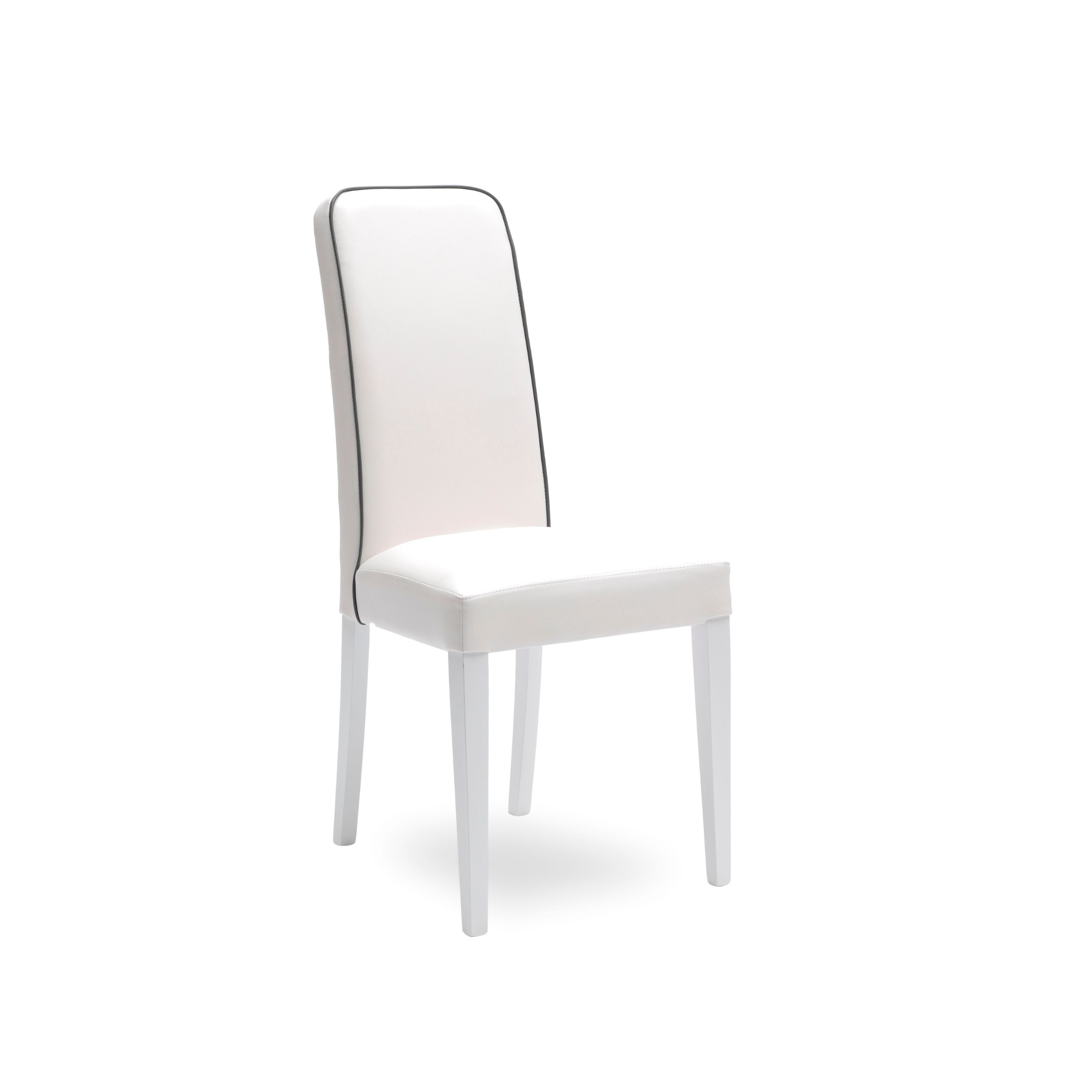 Set sedie imbottite da soggiorno "Anita" moderne in similpelle cm 46x59 99h