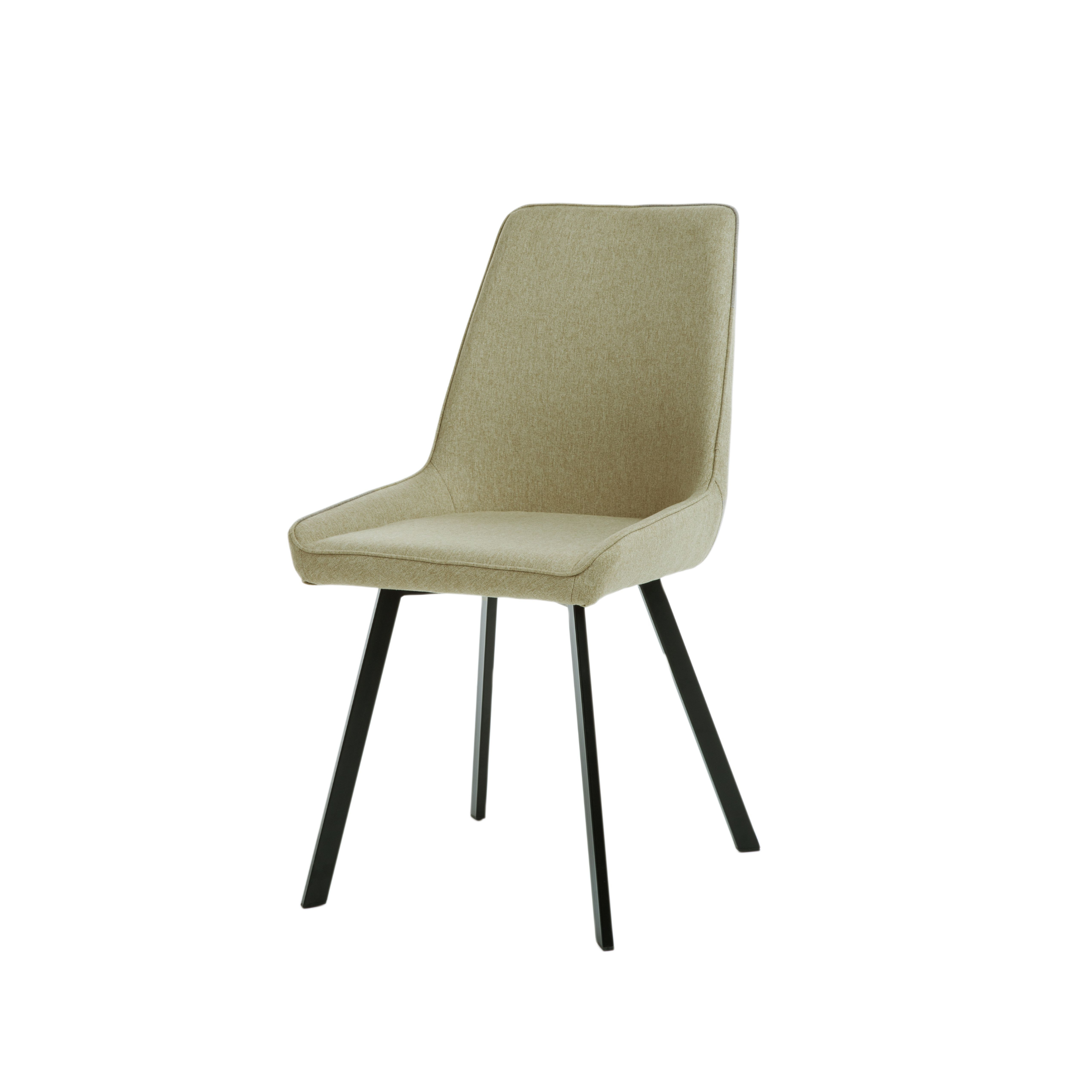 Set di sedie moderne in tessuto da soggiorno "Woody" con gambe in metallo cm 46x57 80h