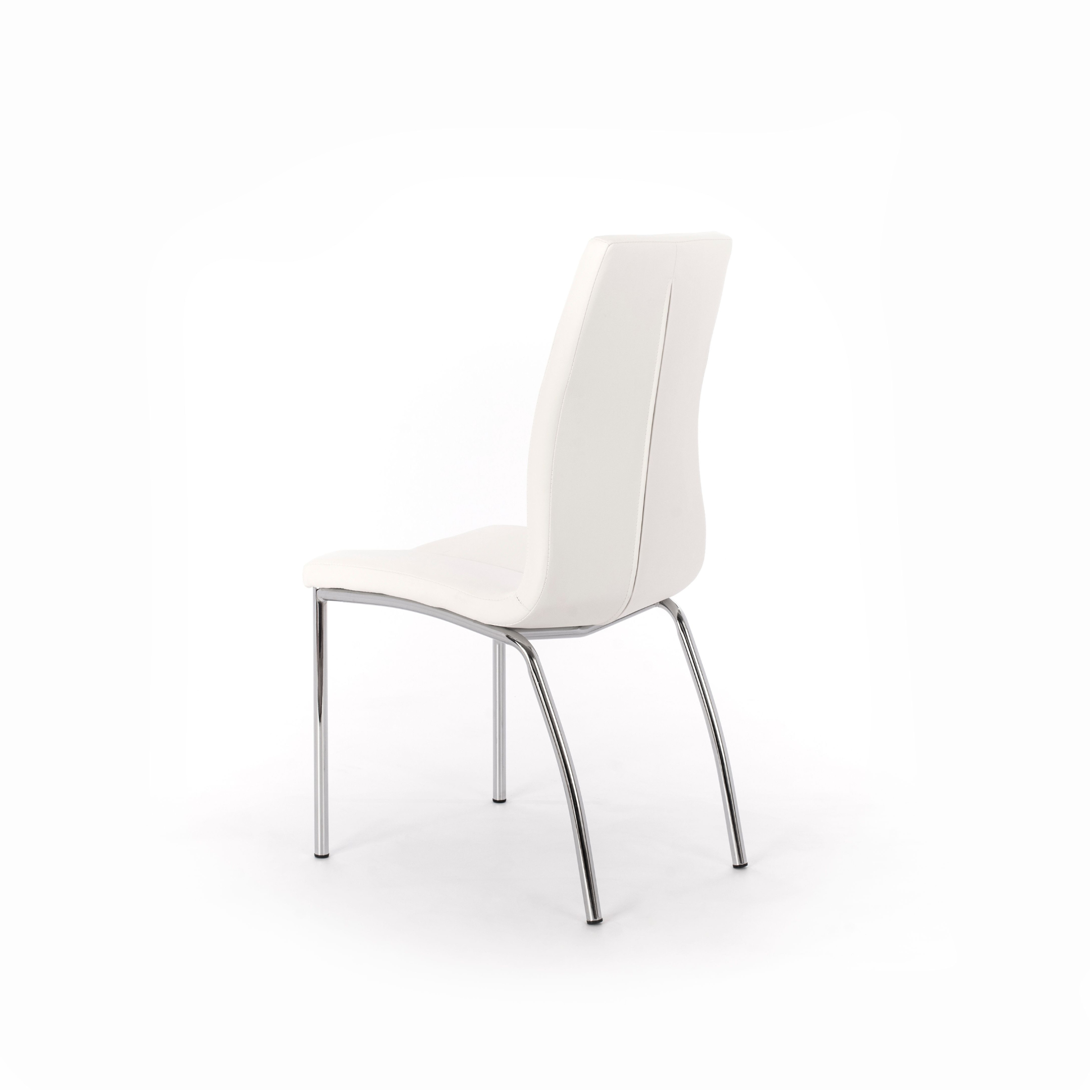 Set di sedie imbottite in similpelle "Pilea" moderne con gambe in metallo cm 44x43 92h