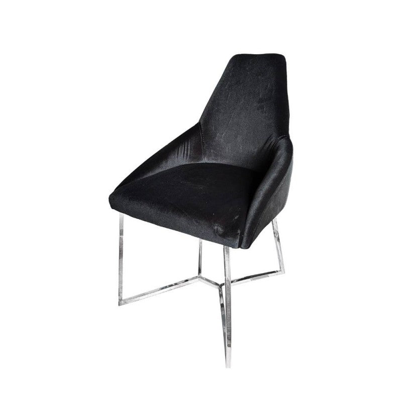 Set di sedie da pranzo "Akustik Simphony" imbottite in velluto con gambe in metallo cm 50x48 90h