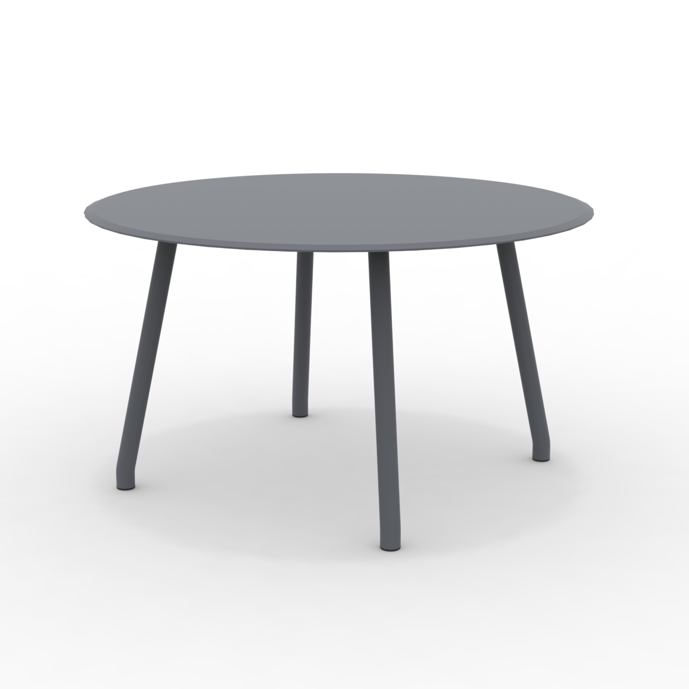 Table ronde en métal galvanisé "Roma" pour jardin démontable 130x130 cm 75h