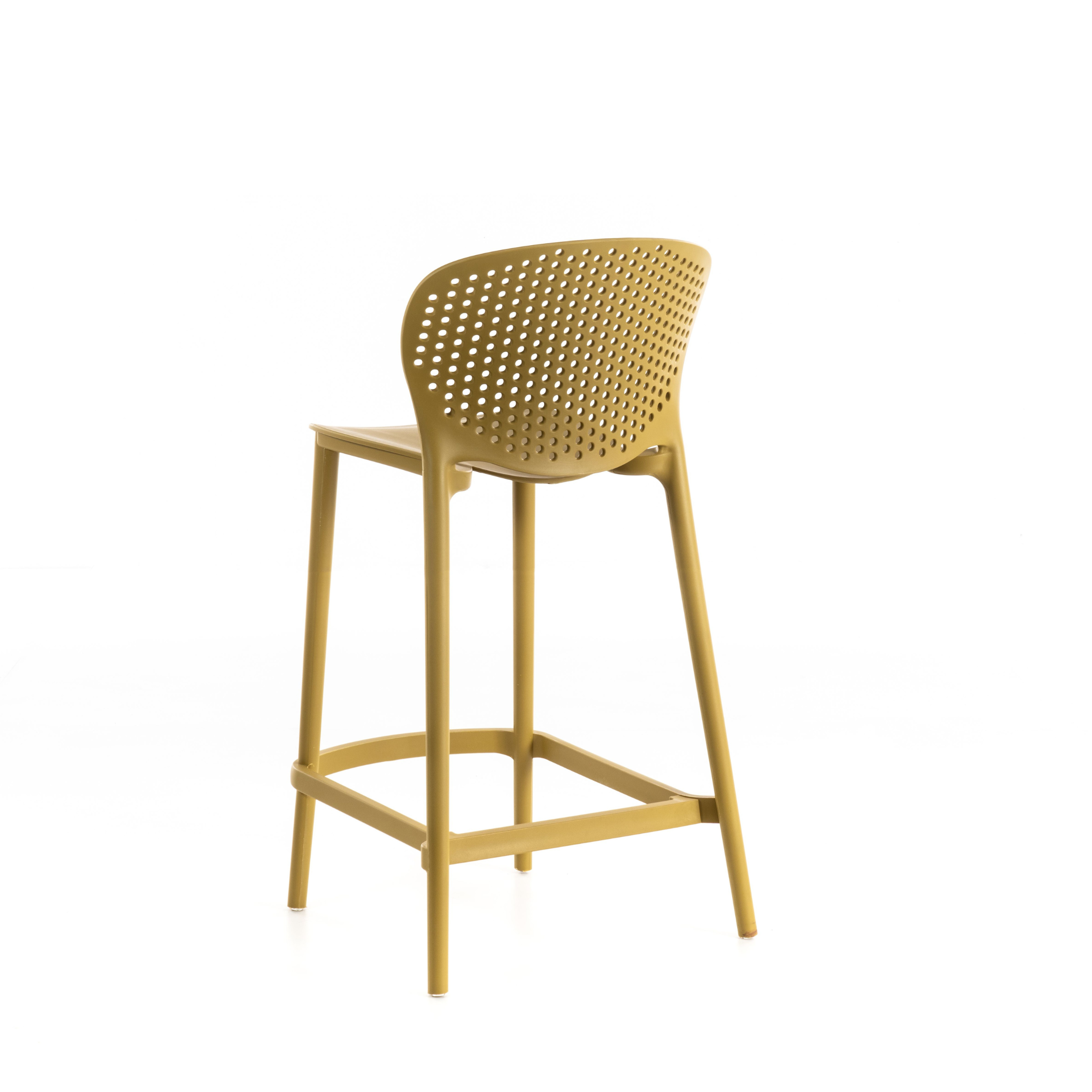 Tabouret haut empilable en PP avec repose-pieds "Spot" 46x42 cm 93h