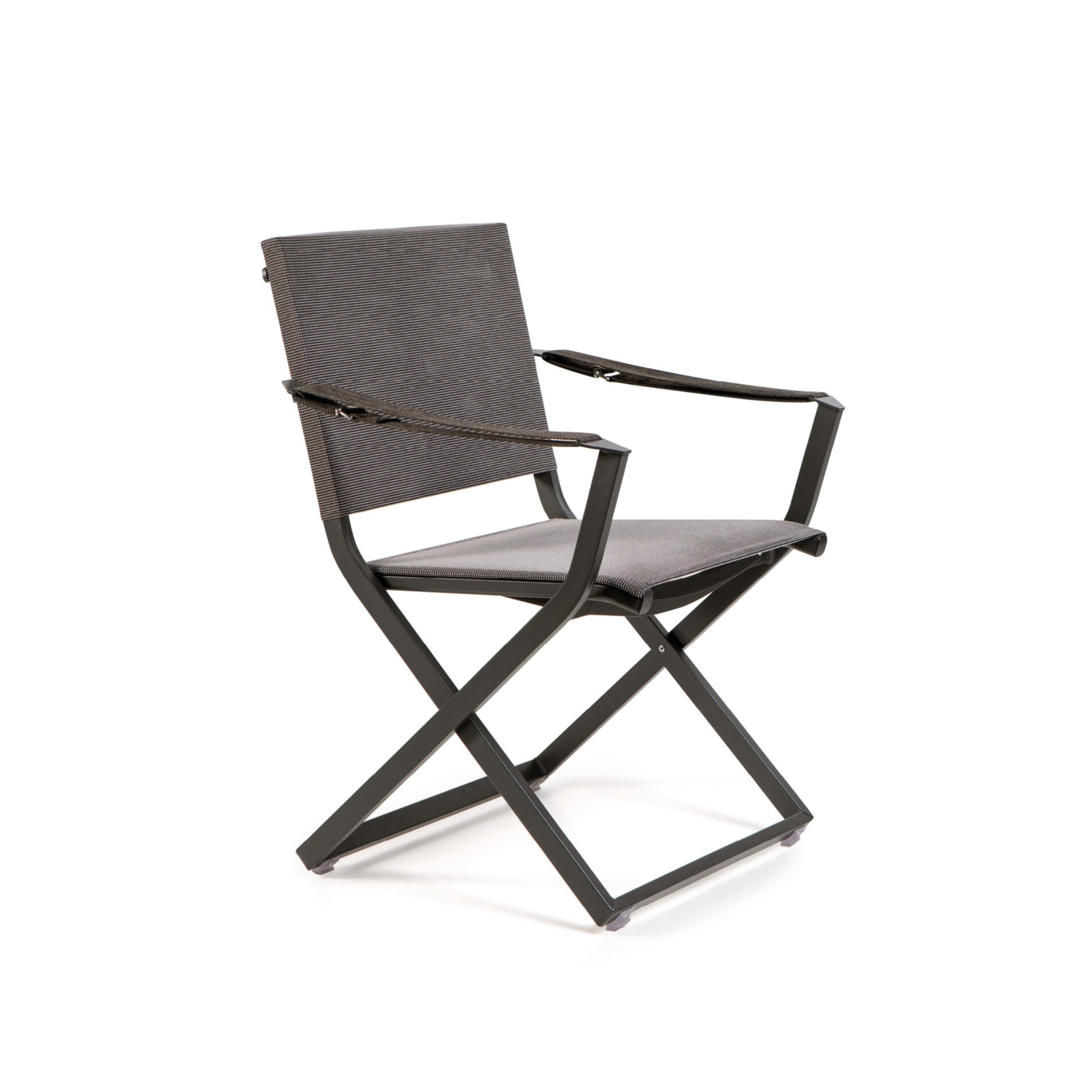 Fauteuil de jardin pliant "Fellini" avec dossier et assise en tissu 64x61 cm 86h